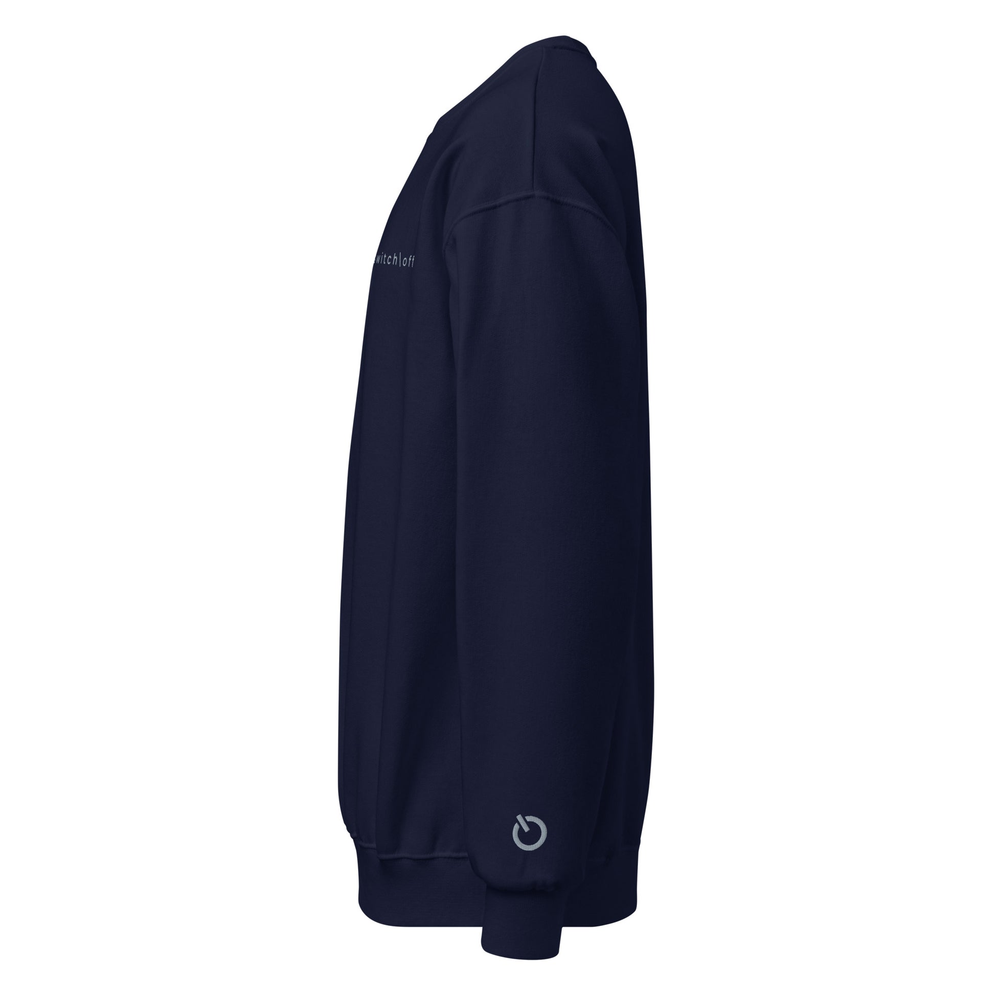 Crew neck Nublend fleece sweatshirt in navy with gray switch\off and logo embroidery - An Athlete Trains.
