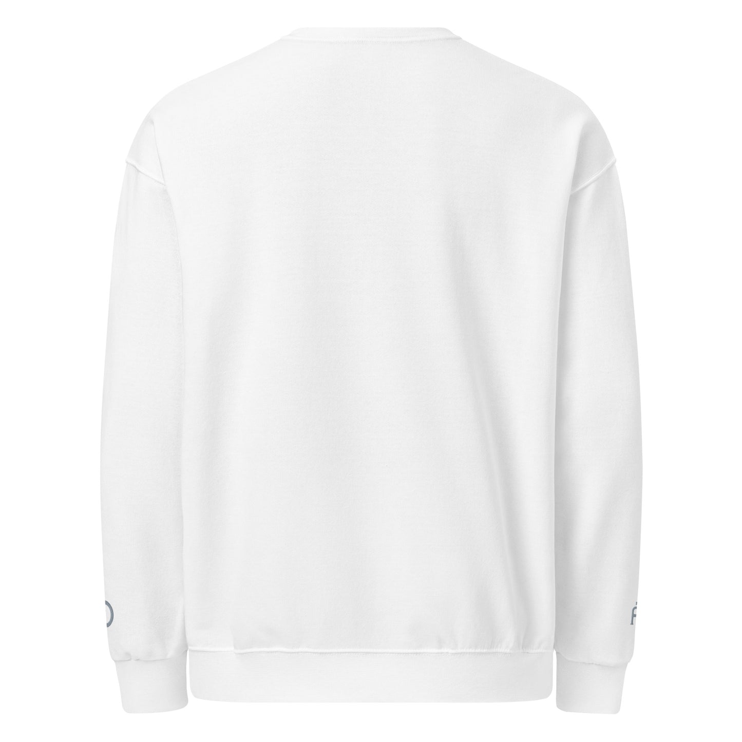 Crew neck Nublend fleece sweatshirt in white with gray switch\off and logo embroidery - An Athlete Trains.