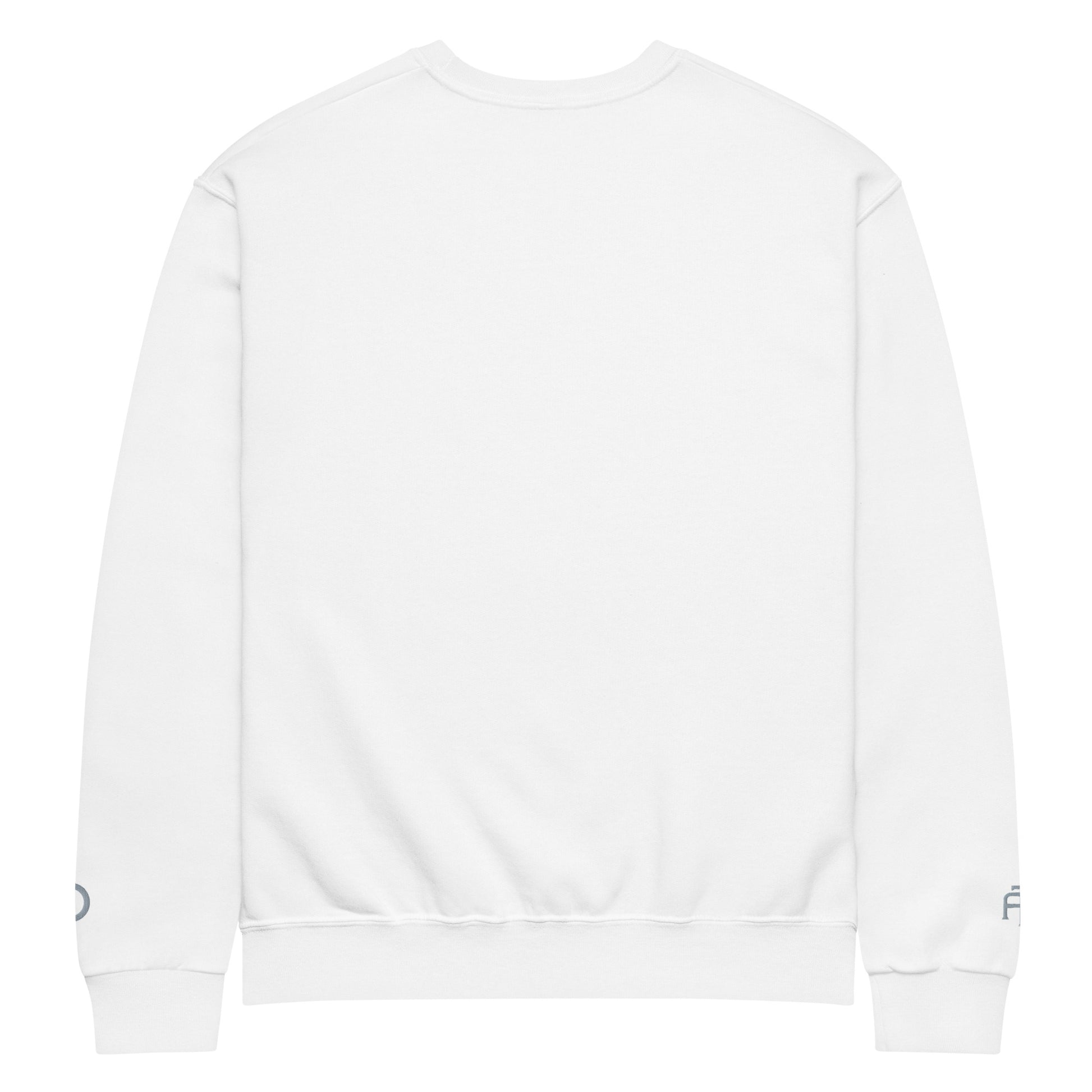 Crew neck Nublend fleece sweatshirt in white with gray switch\off and logo embroidery - An Athlete Trains.