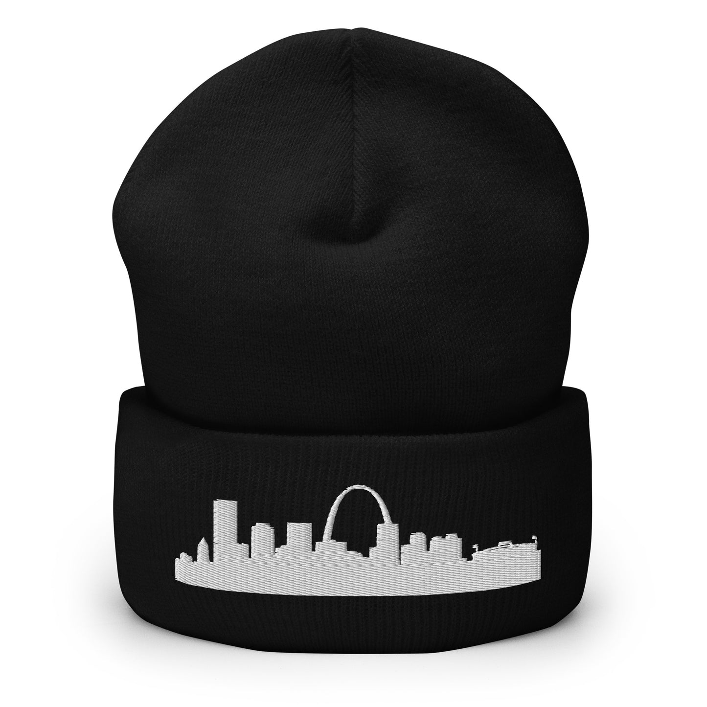 St. Louis Edition Cuffed Beanie in black —hypoallergenic athletic knit headwear | Our City |An Athlete Trains