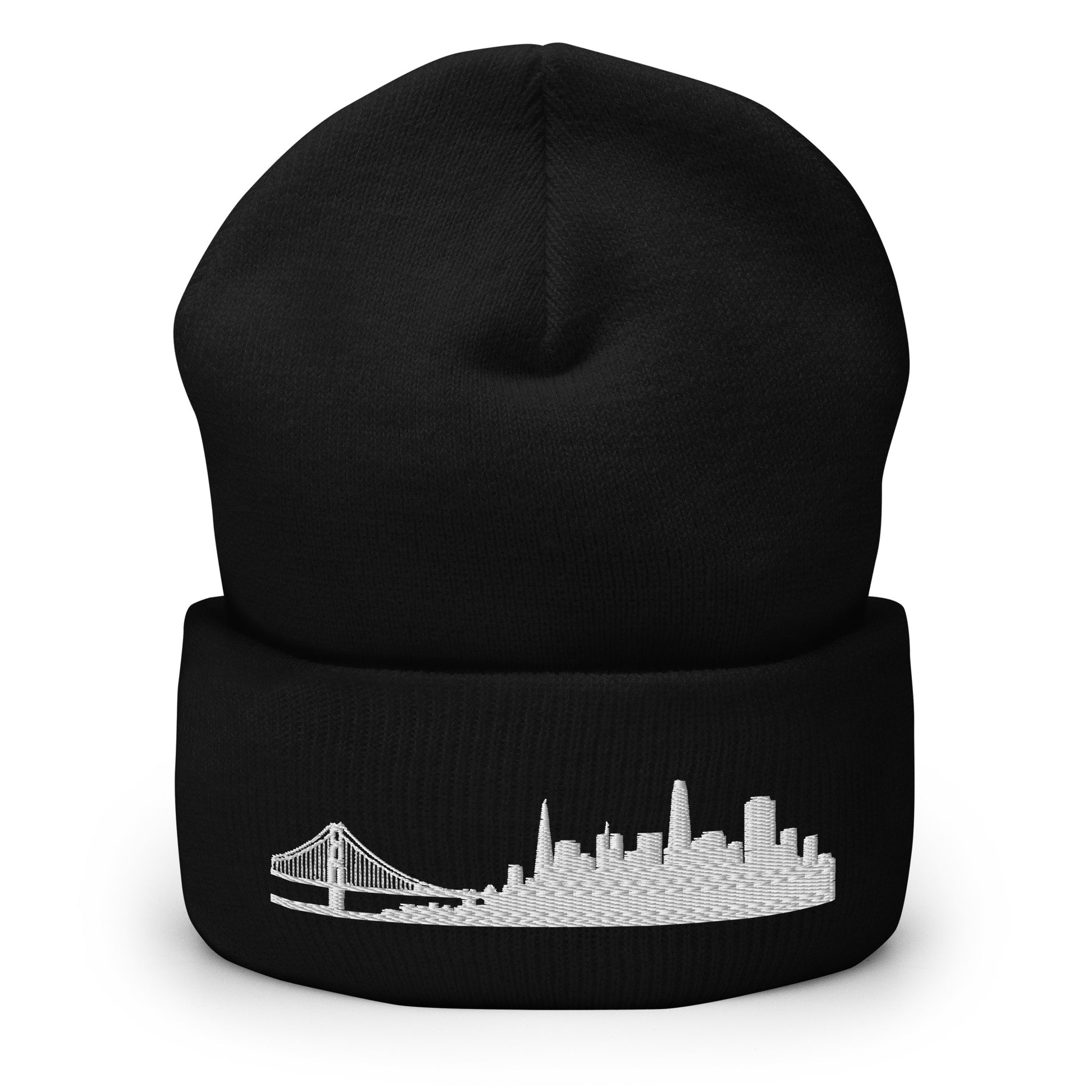 San Francisco Edition Cuffed Beanie in black —hypoallergenic athletic knit headwear | Our City |An Athlete Trains