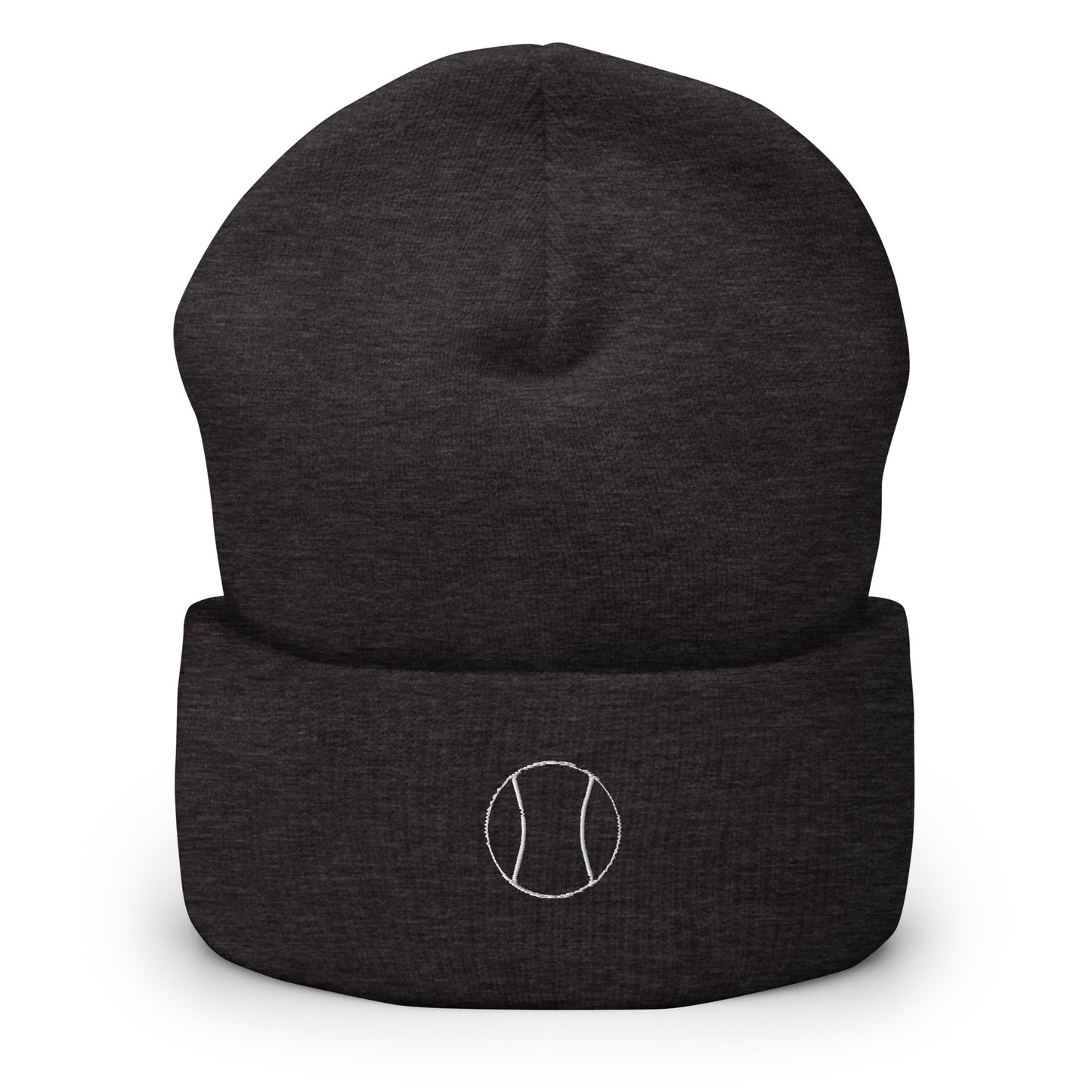Tennis Edition cuffed beanie in dark gray - snug 100% turbo acrylic performance headwear for tennis players by An Athlete Trains | Our Game | An Athlete Trains 