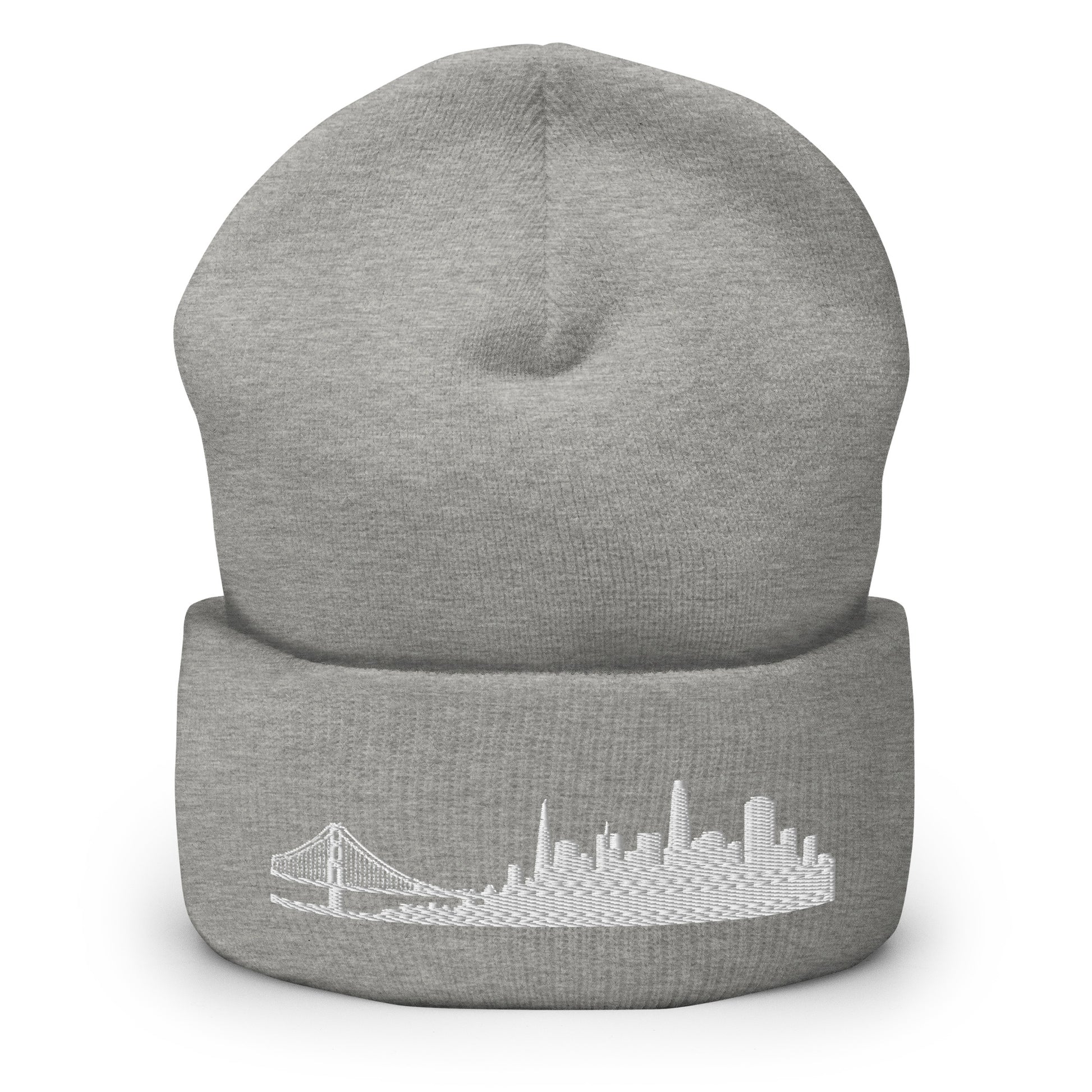 San Francisco Edition Cuffed Beanie in heather gray—hypoallergenic athletic knit headwear | Our City |An Athlete Trains