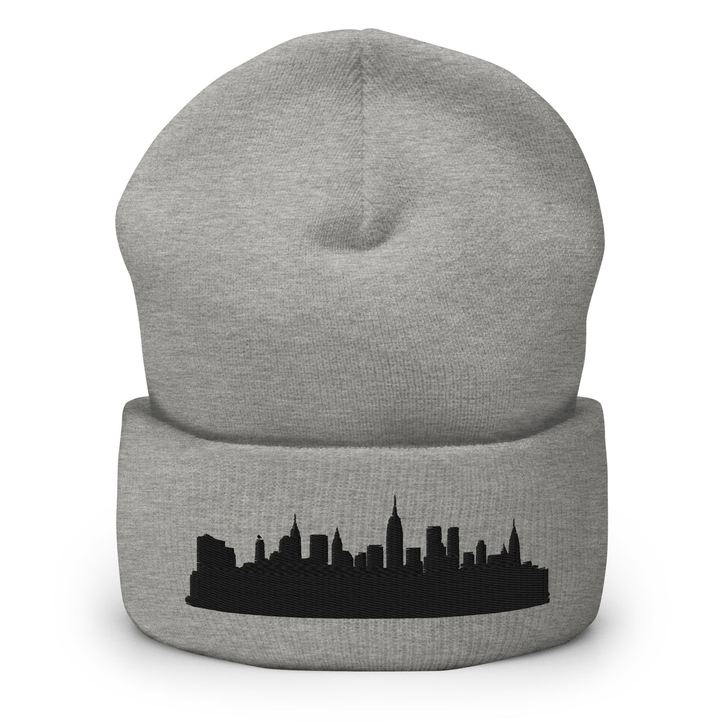 New York Edition Cuffed Beanie in heather gray —hypoallergenic athletic knit headwear | Our City |An Athlete Trains