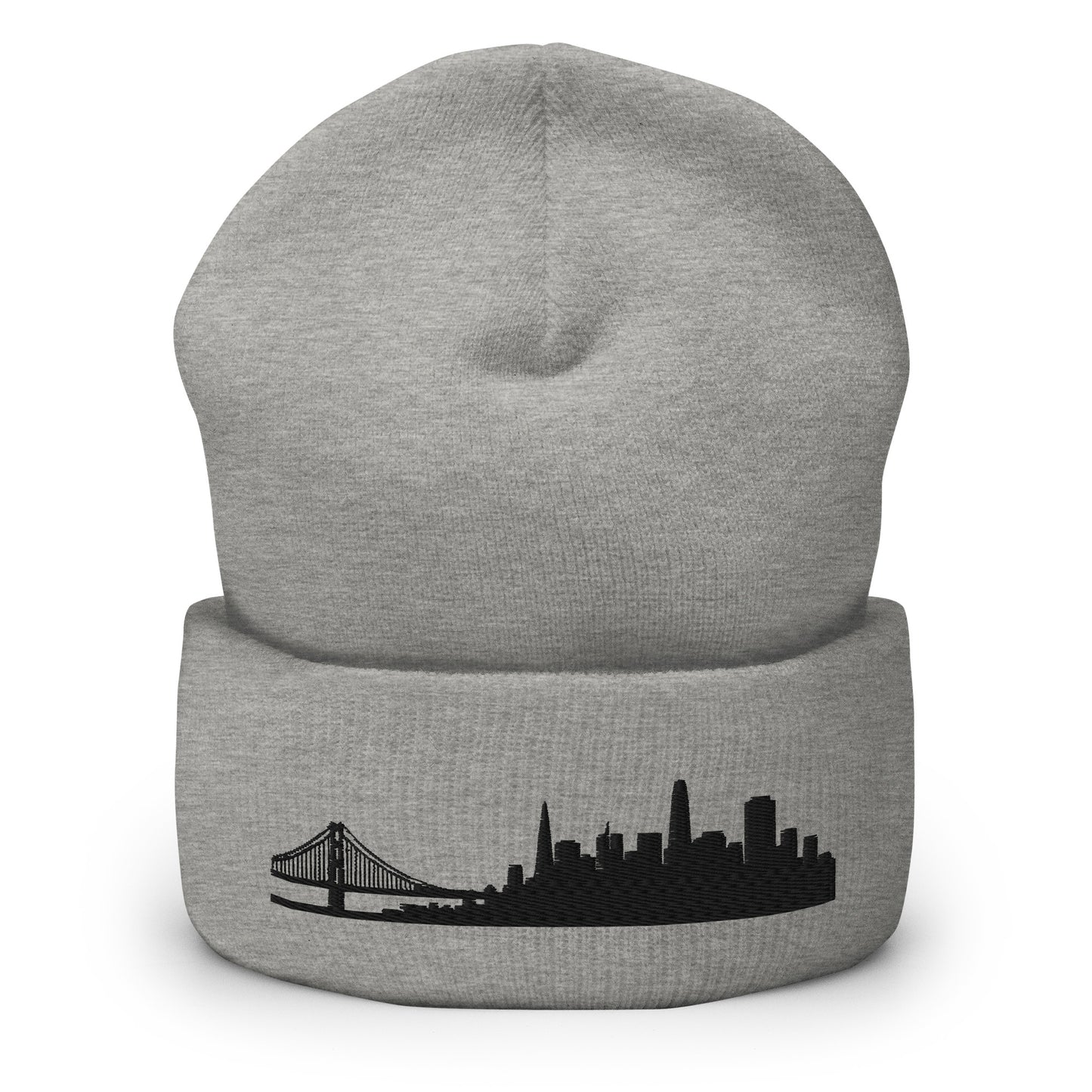 San Francisco Edition Cuffed Beanie in heather gray —hypoallergenic athletic knit headwear | Our City |An Athlete Trains
