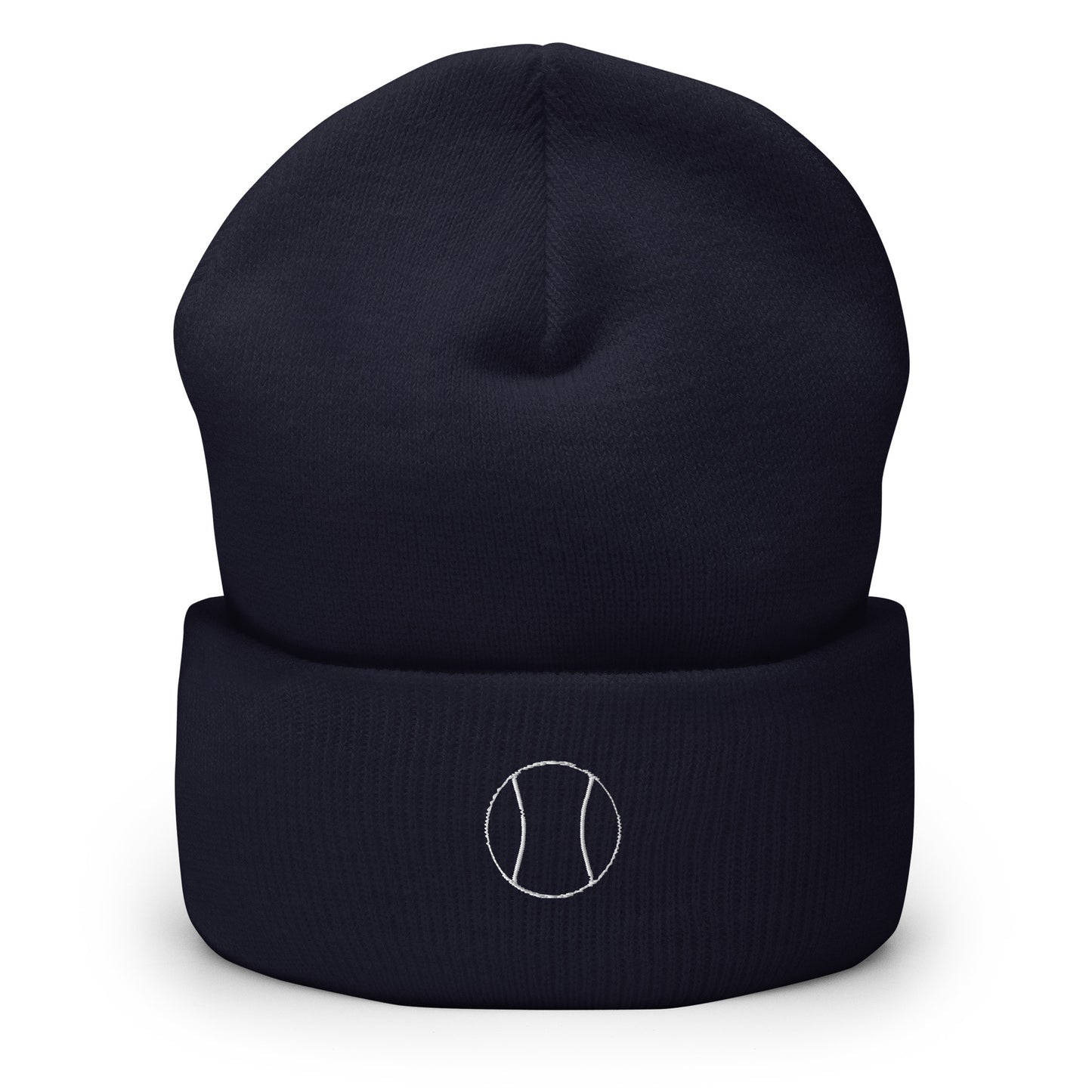 Tennis Edition cuffed beanie in navy - snug 100% turbo acrylic performance headwear for tennis players by An Athlete Trains | Our Game | An Athlete Trains 
