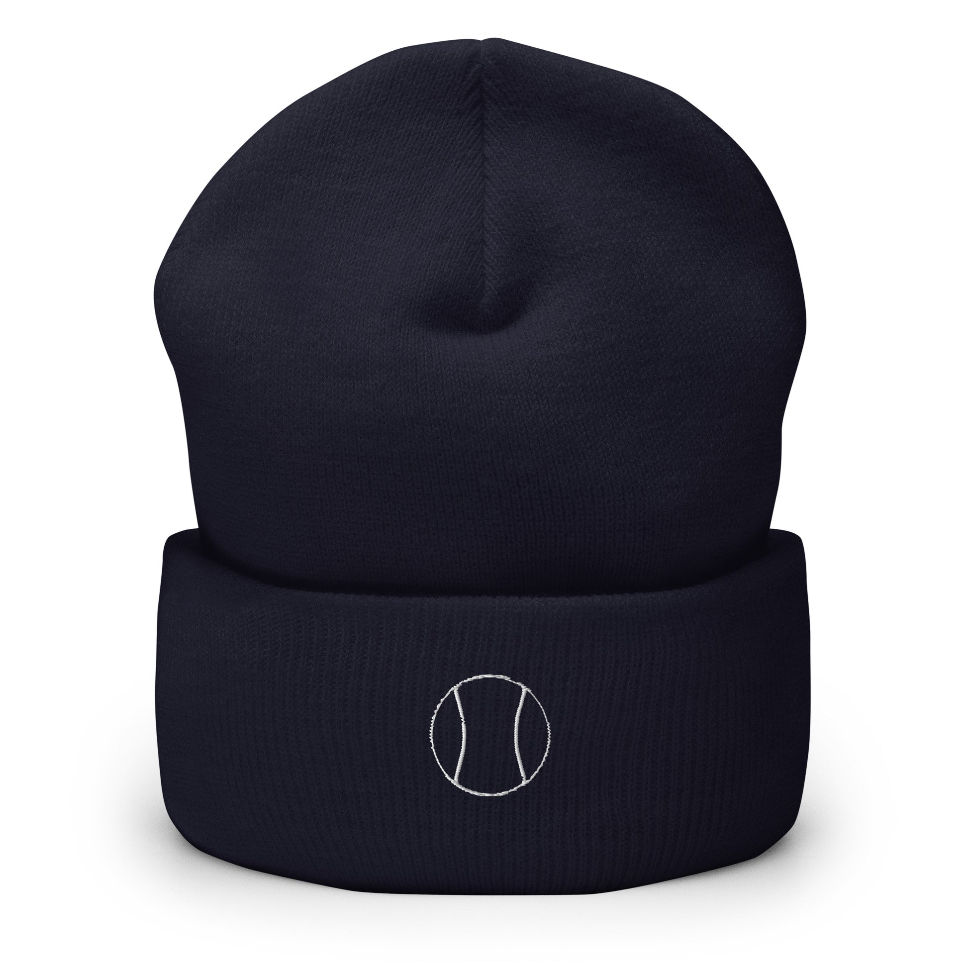 Tennis Edition cuffed beanie in navy - snug 100% turbo acrylic performance headwear for tennis players by An Athlete Trains | Our Game | An Athlete Trains 