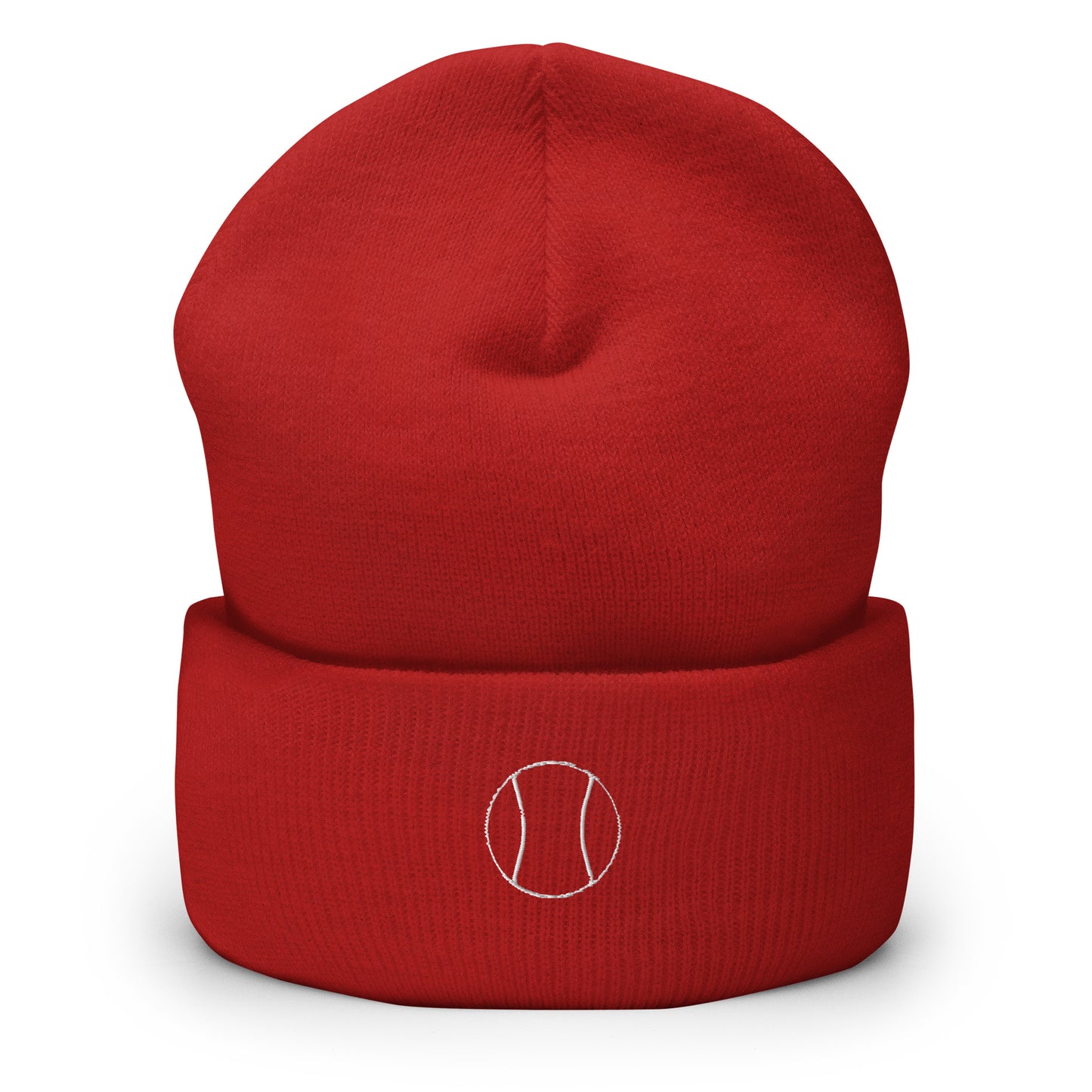 Tennis Edition cuffed beanie in red - snug 100% turbo acrylic performance headwear for tennis players by An Athlete Trains | Our Game | An Athlete Trains 