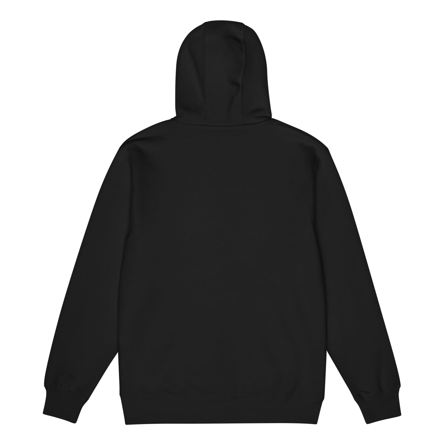 Warm fleece full zip hoodie in 8 oz hoodie in black with gray switch\off and logo embroidery - An Athlete Trains.