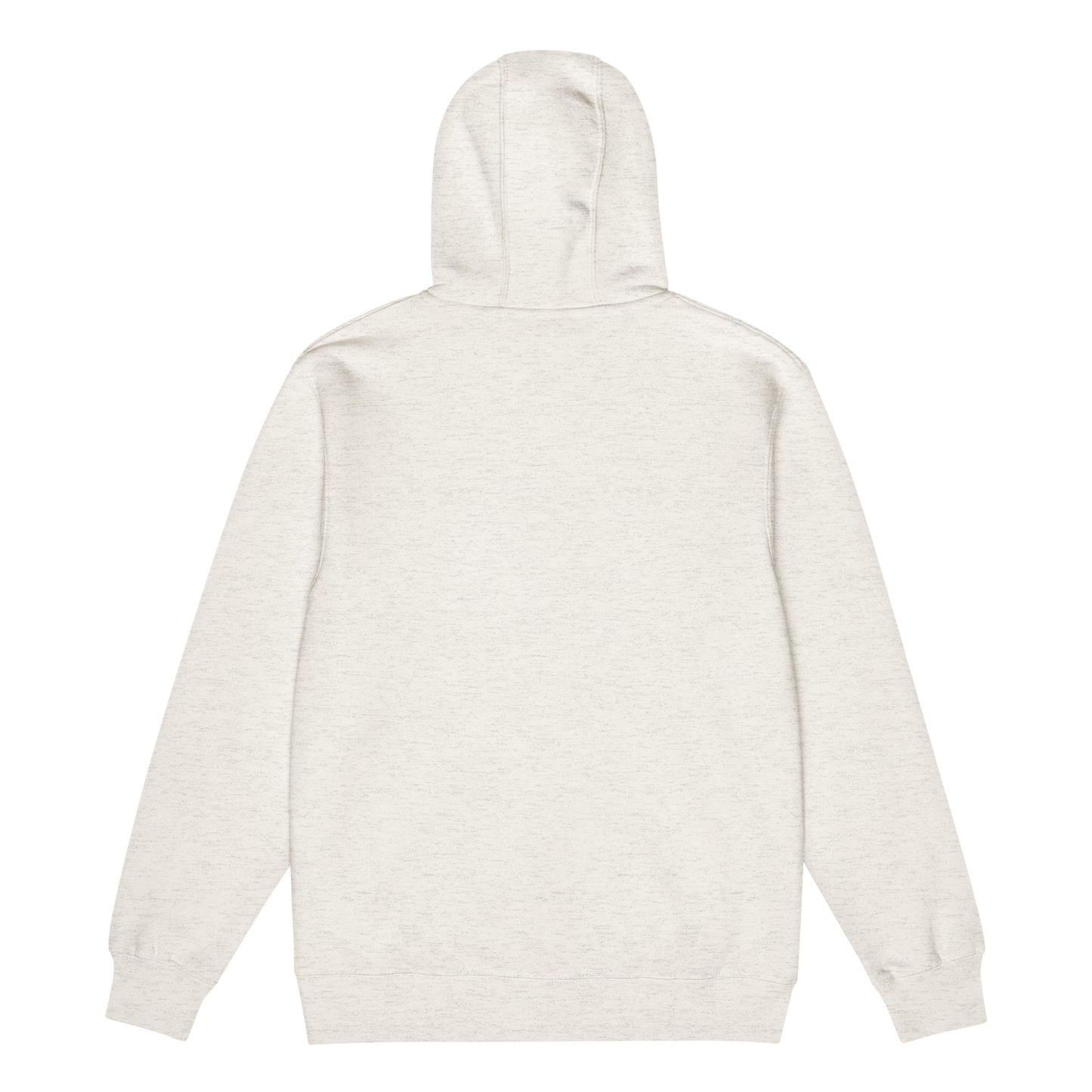 Warm fleece full zip hoodie in 8 oz hoodie in oatmeal with gray switch\off and logo embroidery - An Athlete Trains.
