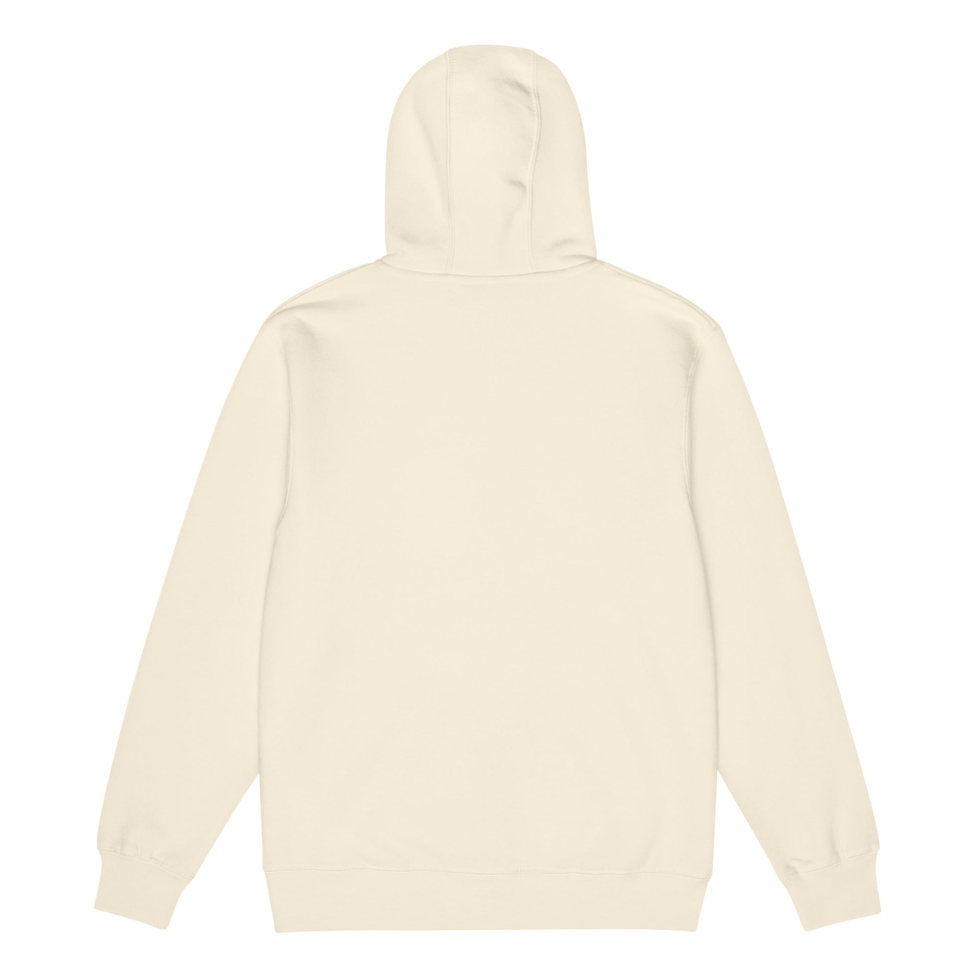 Warm fleece full zip hoodie in 8 oz hoodie in sandshell with black switch\off and logo embroidery - An Athlete Trains.