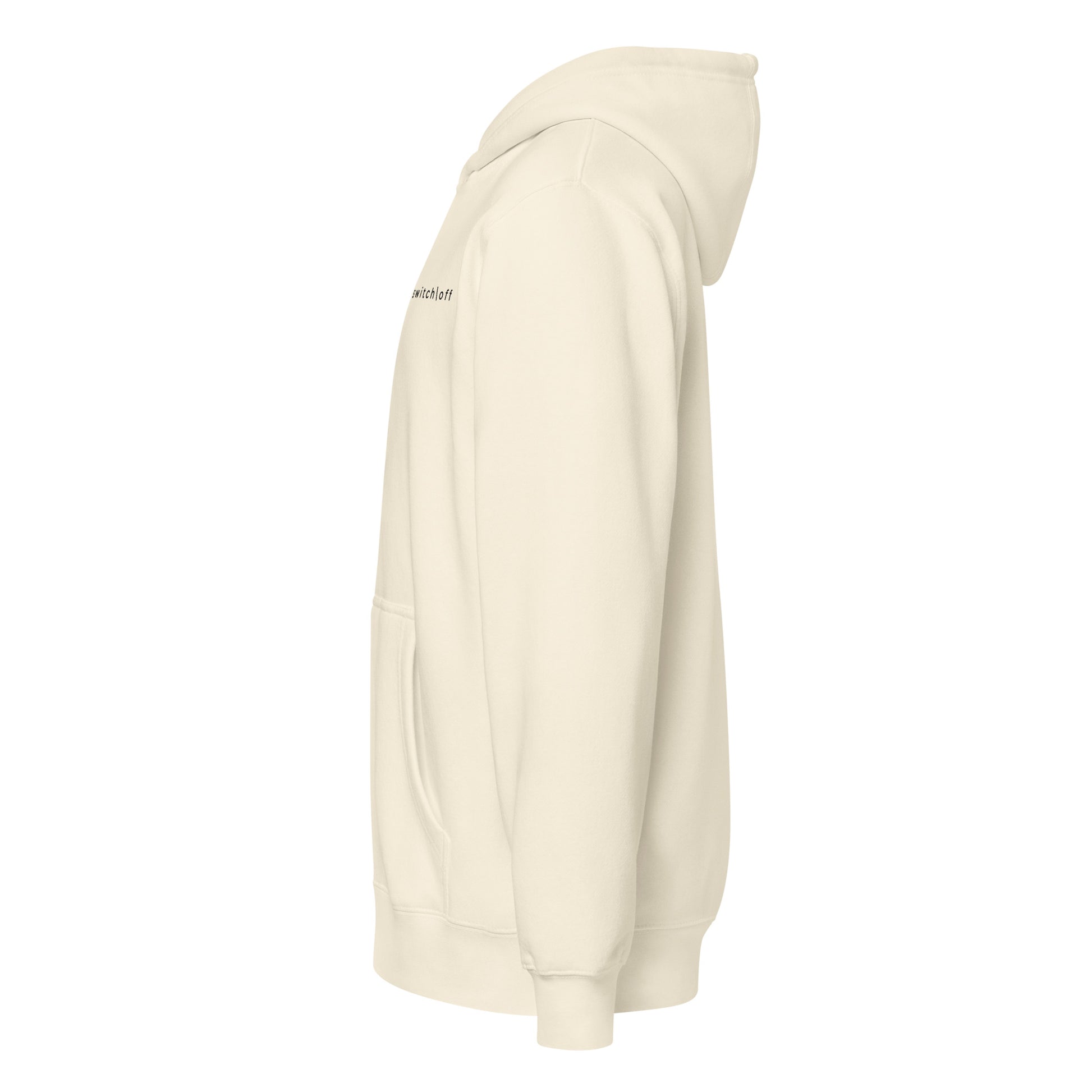 Warm fleece full zip hoodie in 8 oz hoodie in sandshell with black switch\off and logo embroidery - An Athlete Trains.