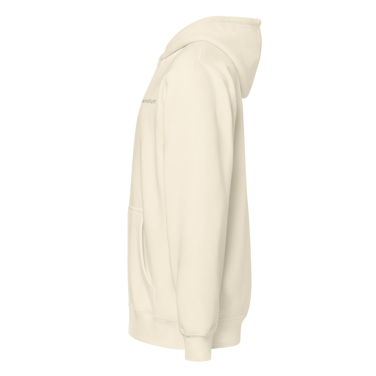 Warm fleece full zip hoodie in 8 oz hoodie in sandshell heather with gray switch\off and logo embroidery - An Athlete Trains.