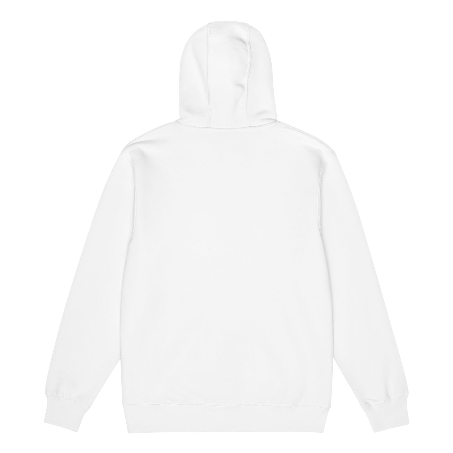 Warm fleece full zip hoodie in 8 oz hoodie in white with gray switch\off and logo embroidery - An Athlete Trains.
