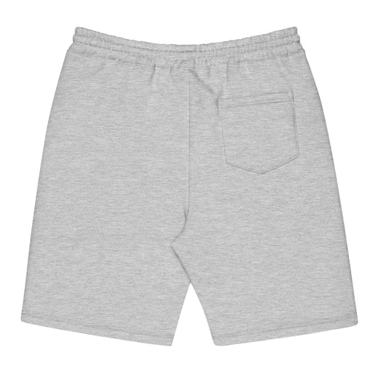 Men's relaxed fleece shorts with jersey-lined pockets in gray - An Athlete Trains.