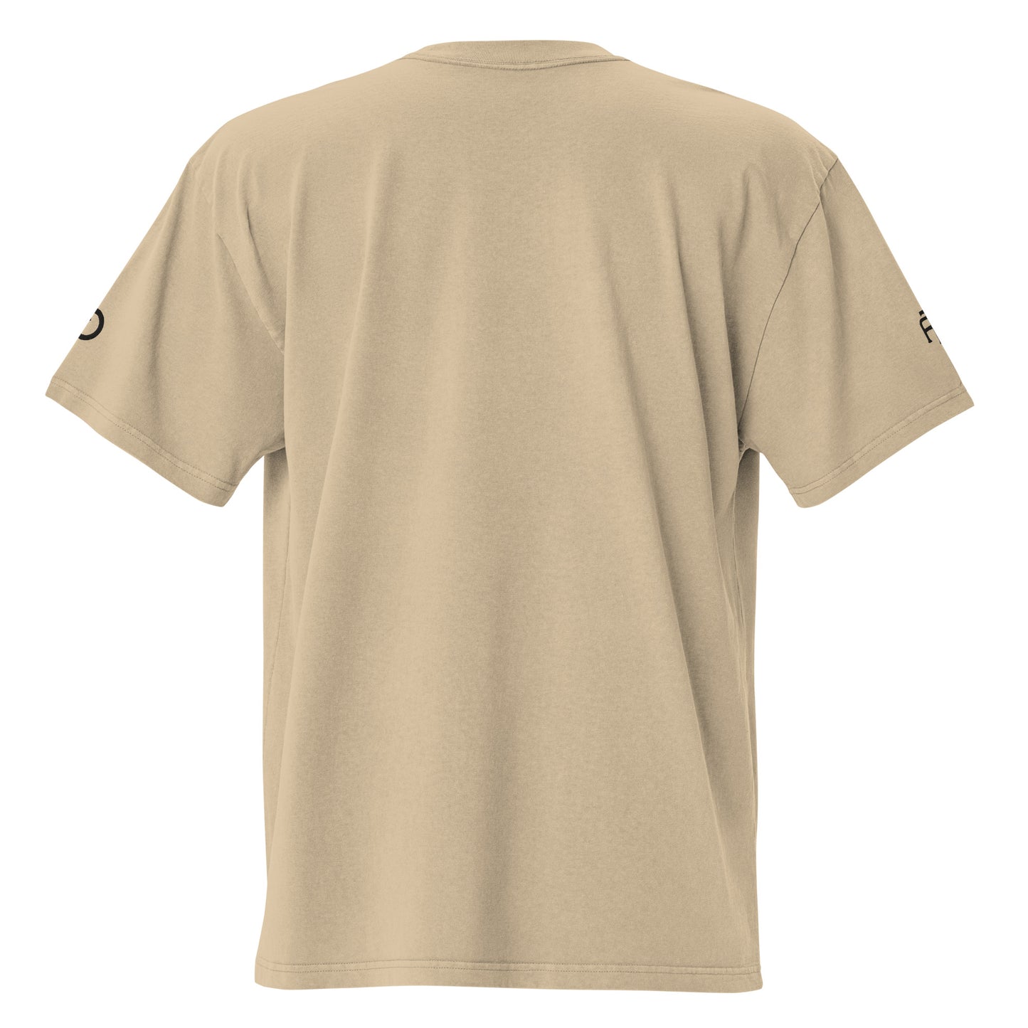 Vintage-style faded oversized t-shirt in khaki with black switch\off embroidery - An Athlete Trains.
