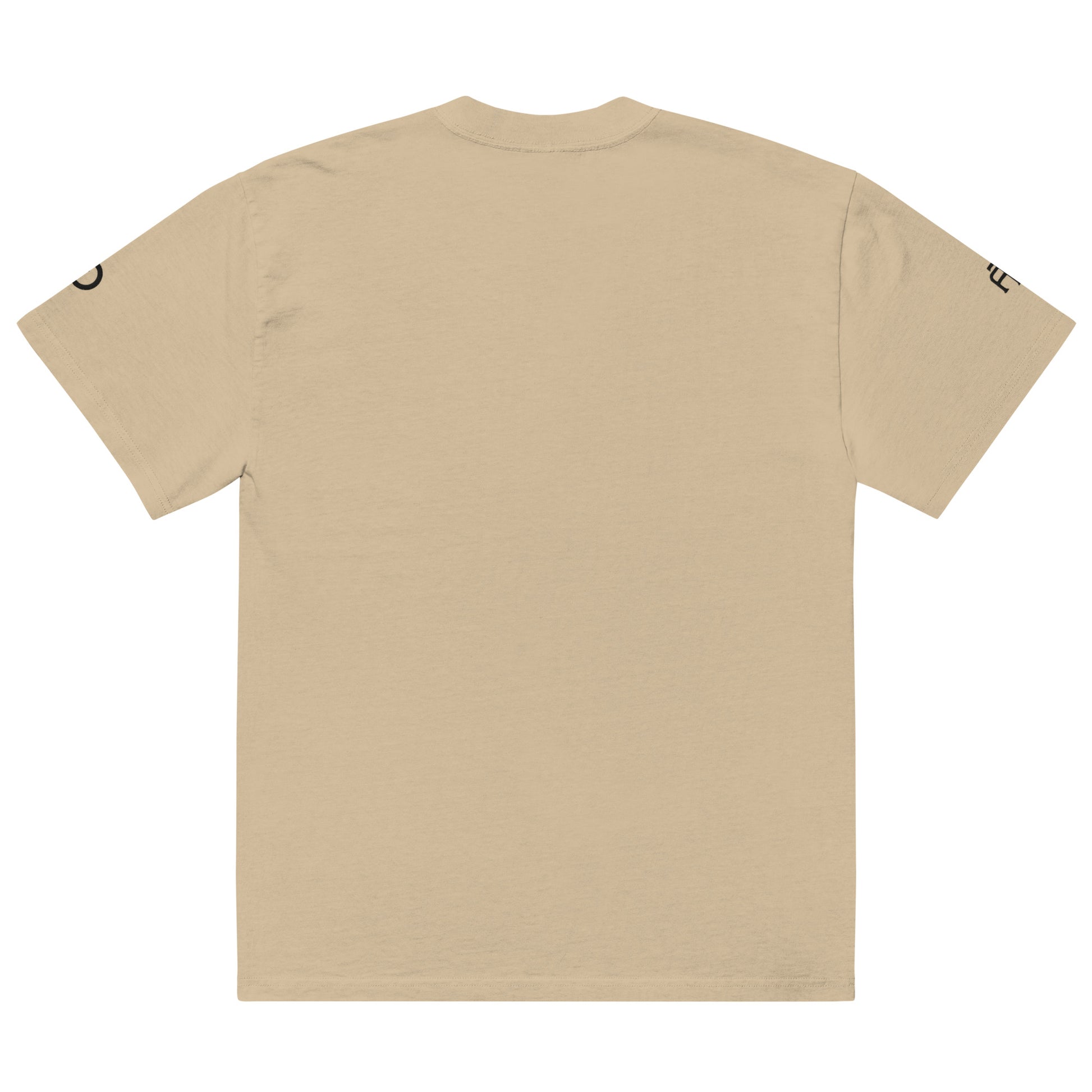 Vintage-style faded oversized t-shirt in khaki with black switch\off embroidery - An Athlete Trains.