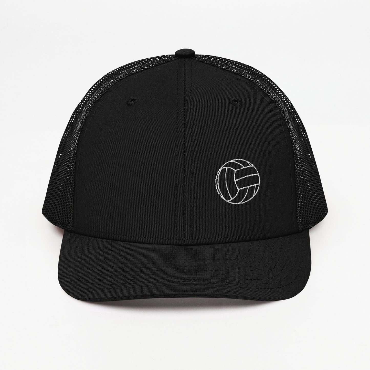 Volleyball Edition trucker cap in charcoal and black with structured front and breathable mesh back — Our Game collection by An Athlete Trains