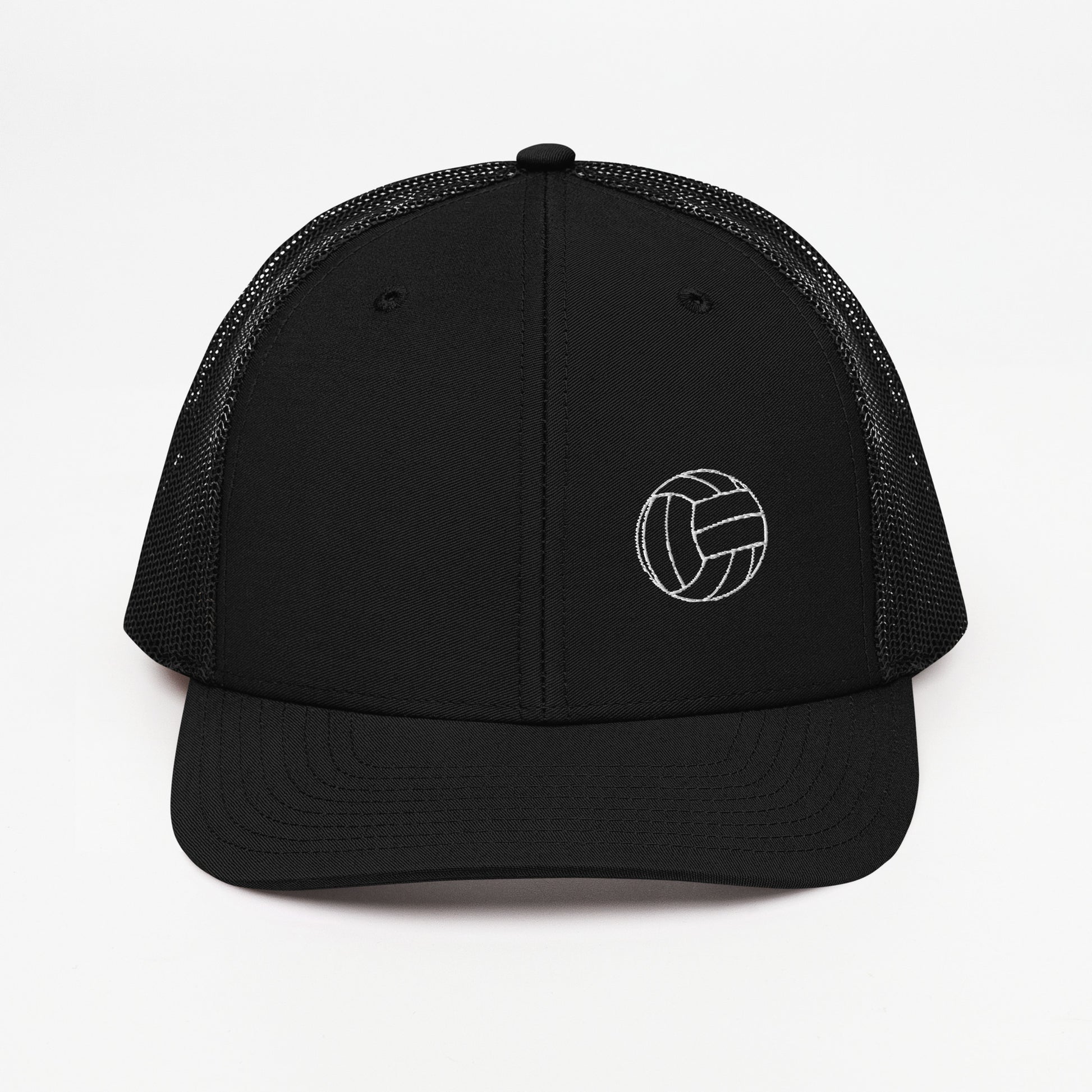 Volleyball Edition trucker cap in charcoal and black with structured front and breathable mesh back — Our Game collection by An Athlete Trains