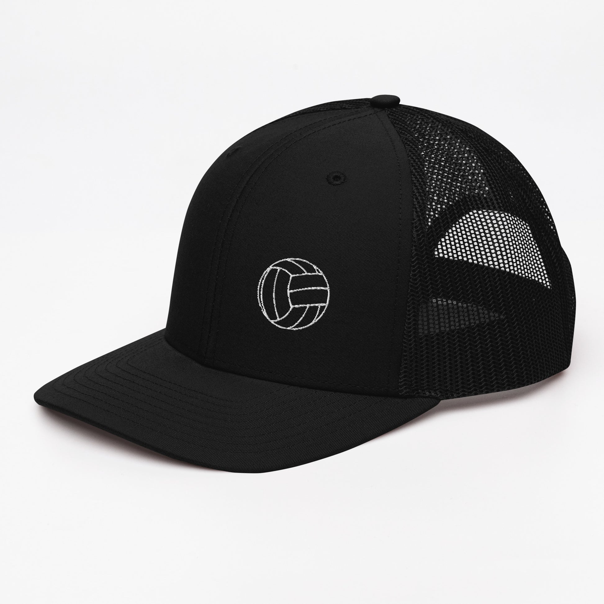 Volleyball Edition trucker cap in charcoal and black with structured front and breathable mesh back — Our Game collection by An Athlete Trains