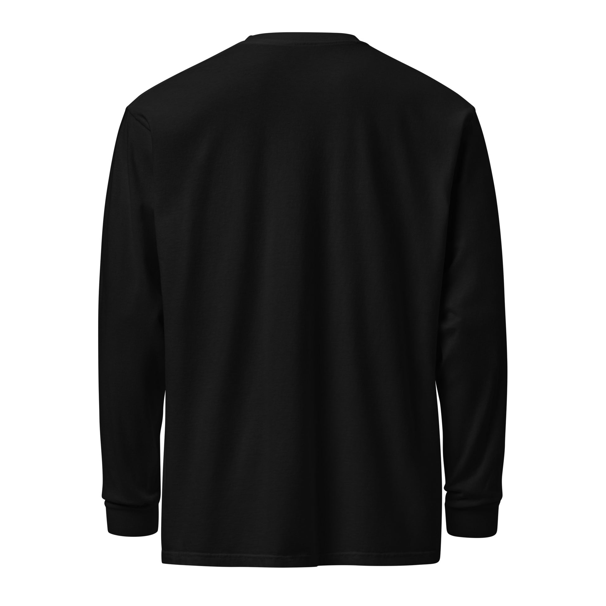 Premium heavyweight long sleeve cotton shirt in black - An Athlete Trains.