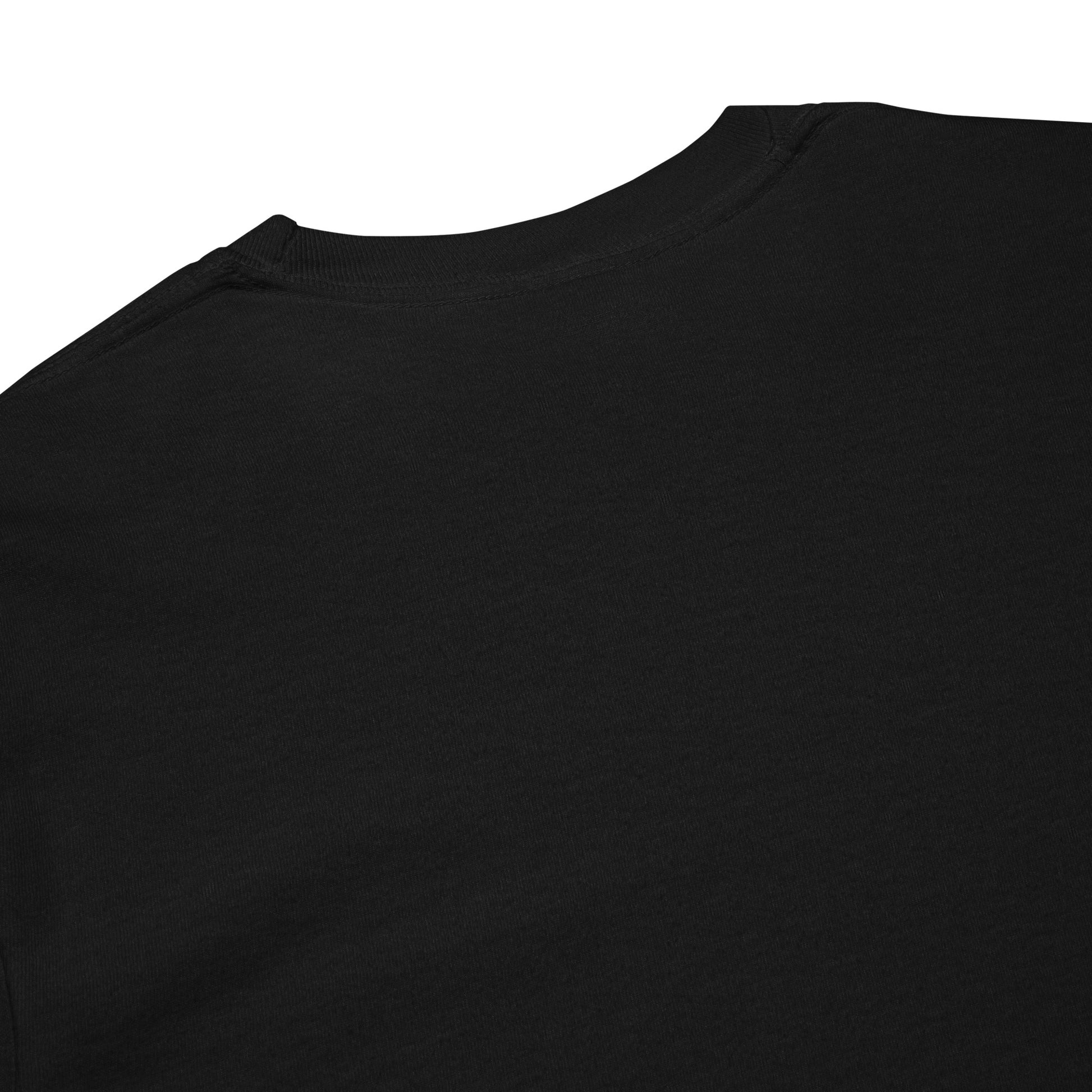 Premium heavyweight long sleeve cotton shirt in black - An Athlete Trains.