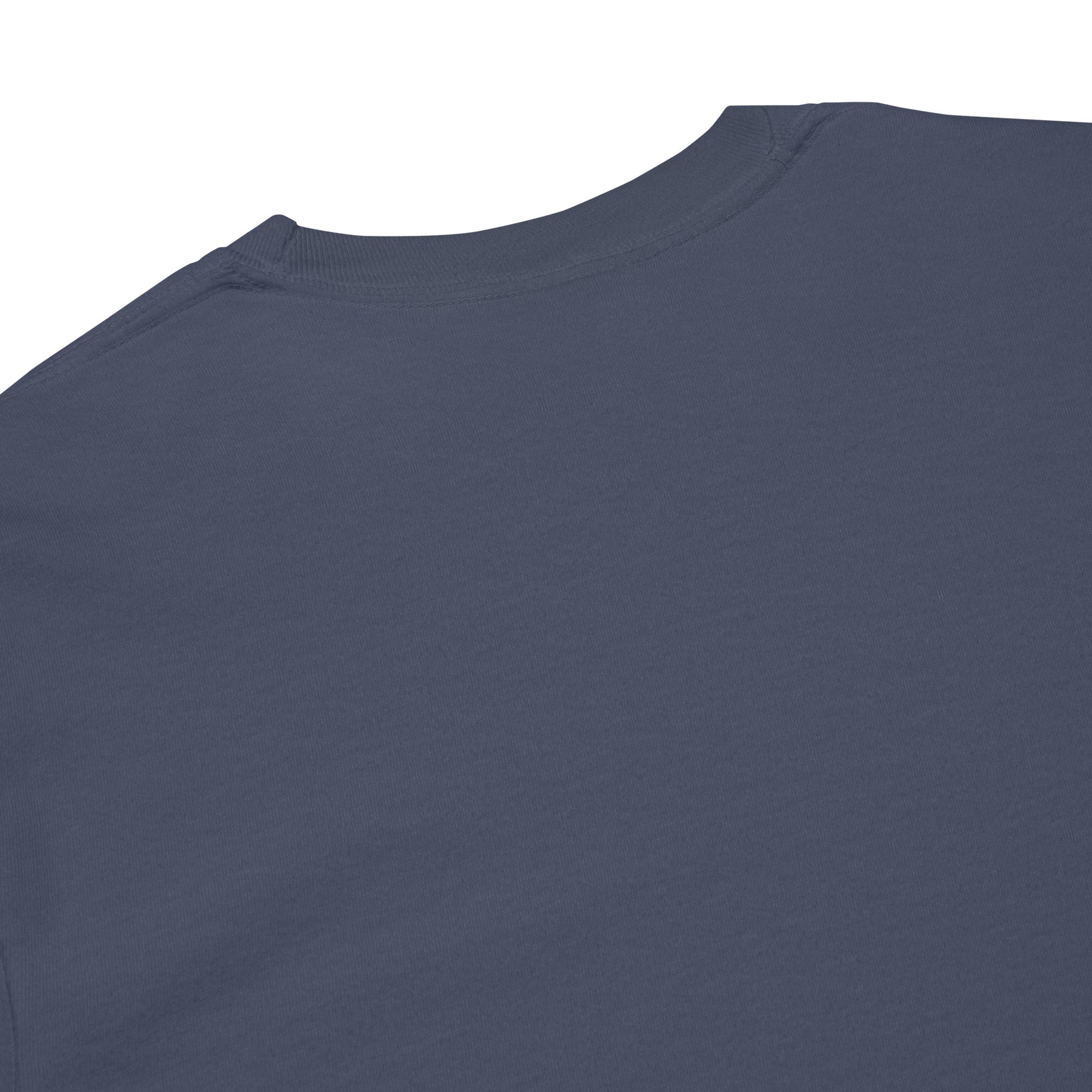 Premium heavyweight long sleeve cotton shirt in navy - An Athlete Trains.