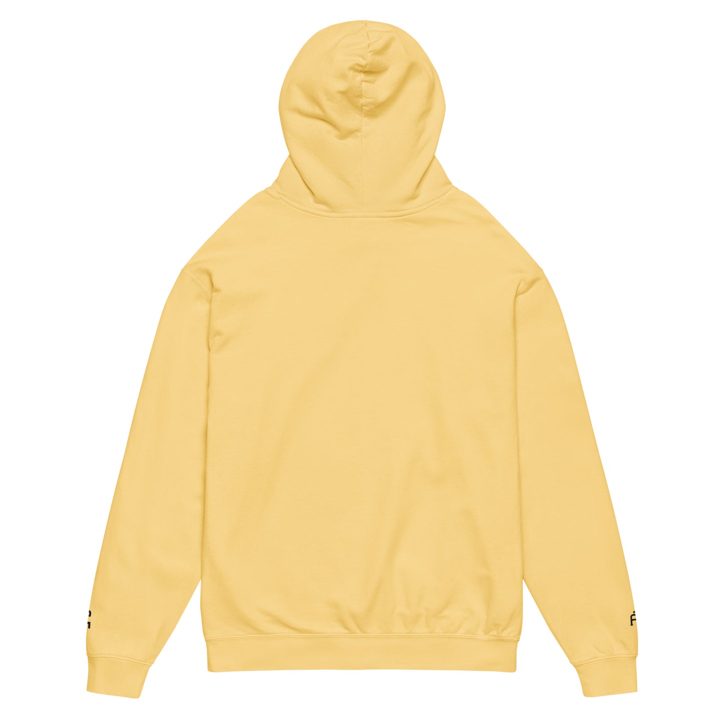 Butter color San Francisco Edition garment-dyed lightweight hoodie with SF skyline, Golden Gate Bridge, and SF wrist detail | Our City | An Athlete Trains