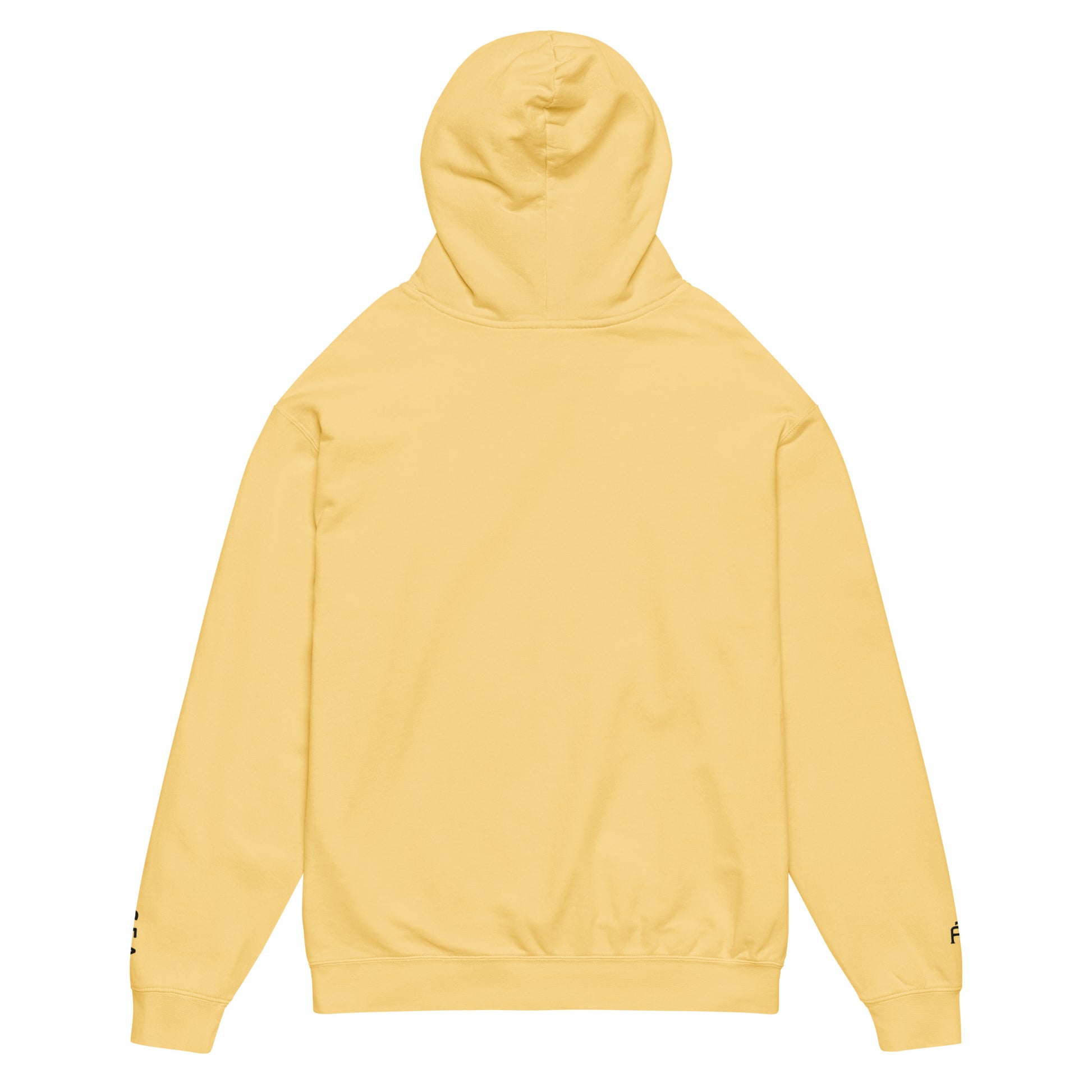 Butter color Seattle Edition lightweight garment-dyed hoodie featuring Seattle skyline, Space Needle, and SEA wrist embroidery | Our City | An Athlete Trains
