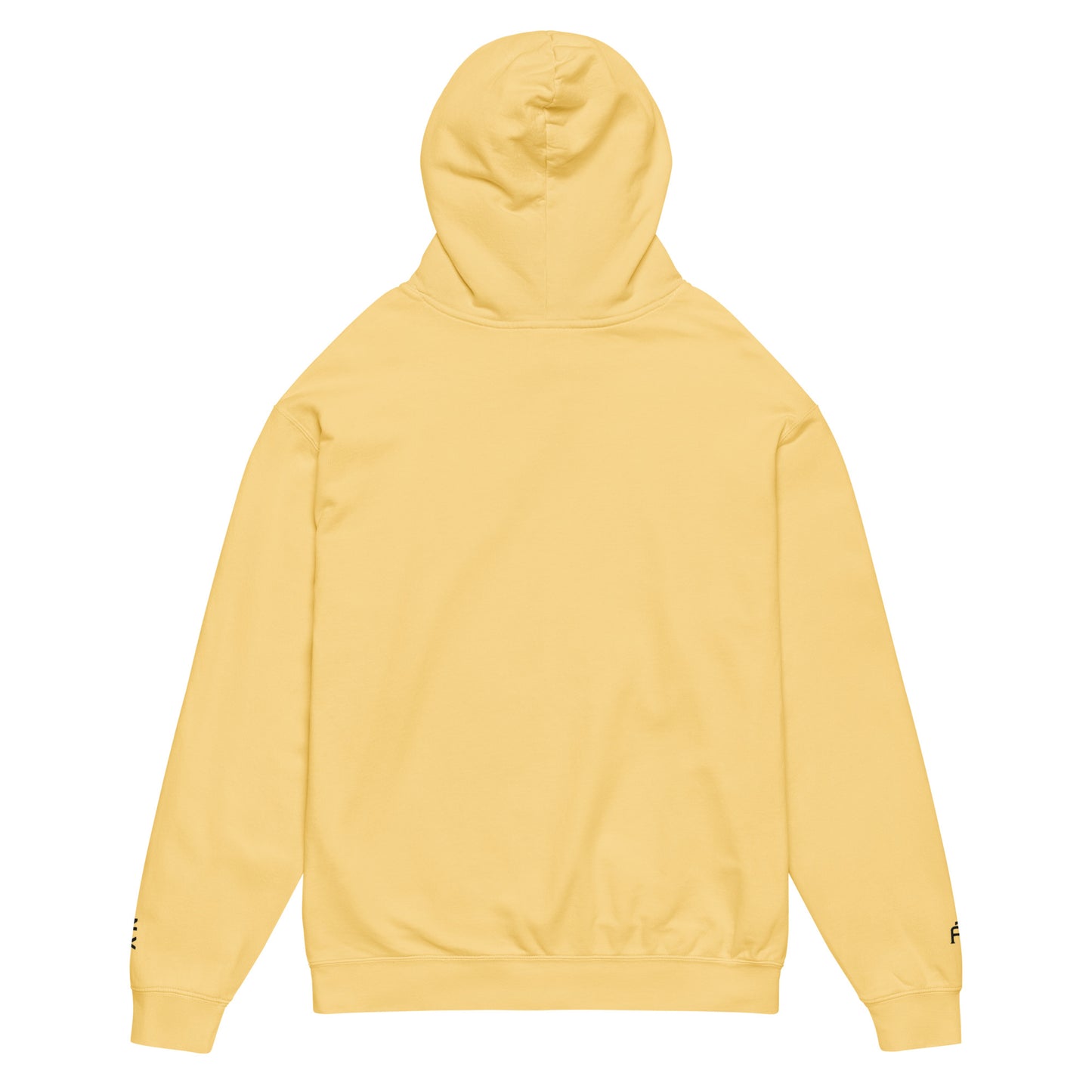 Butter color New York Edition lightweight garment-dyed hoodie with NYC skyline embroidery and custom wrist detail | Our City | An Athlete Trains