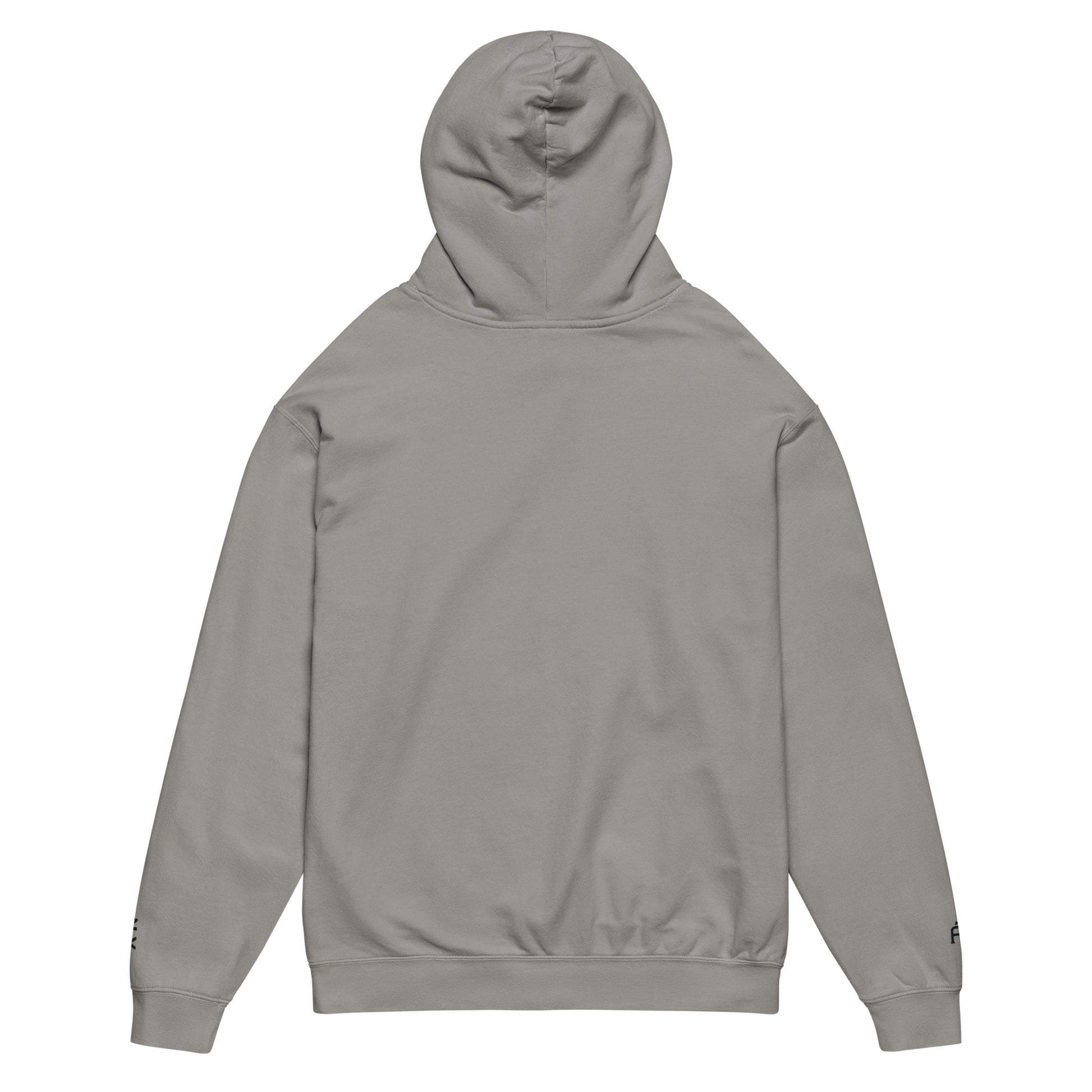 Gray color New York Edition lightweight garment-dyed hoodie with NYC skyline embroidery and custom wrist detail | Our City | An Athlete Trains