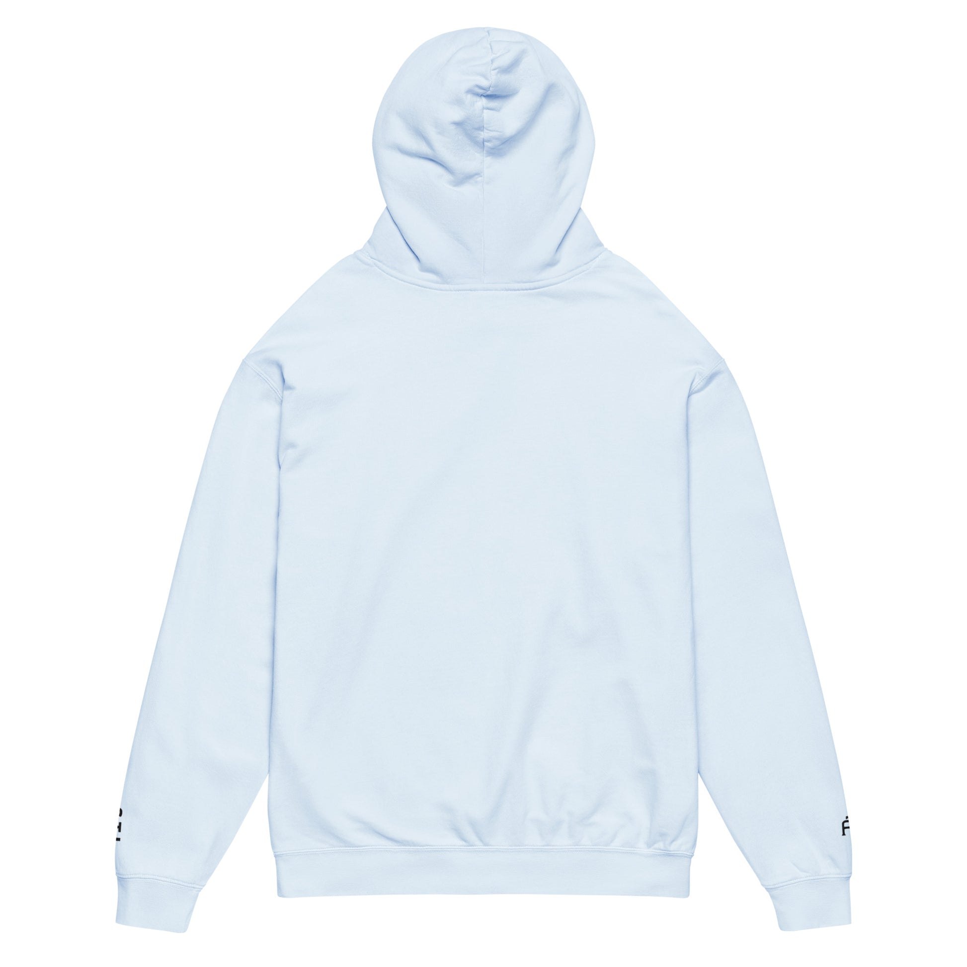 Hydrangea color St. Louis Edition lightweight garment-dyed hoodie featuring St. Louis skyline, Gateway Arch, and STL wrist branding | Our City | An Athlete Trains