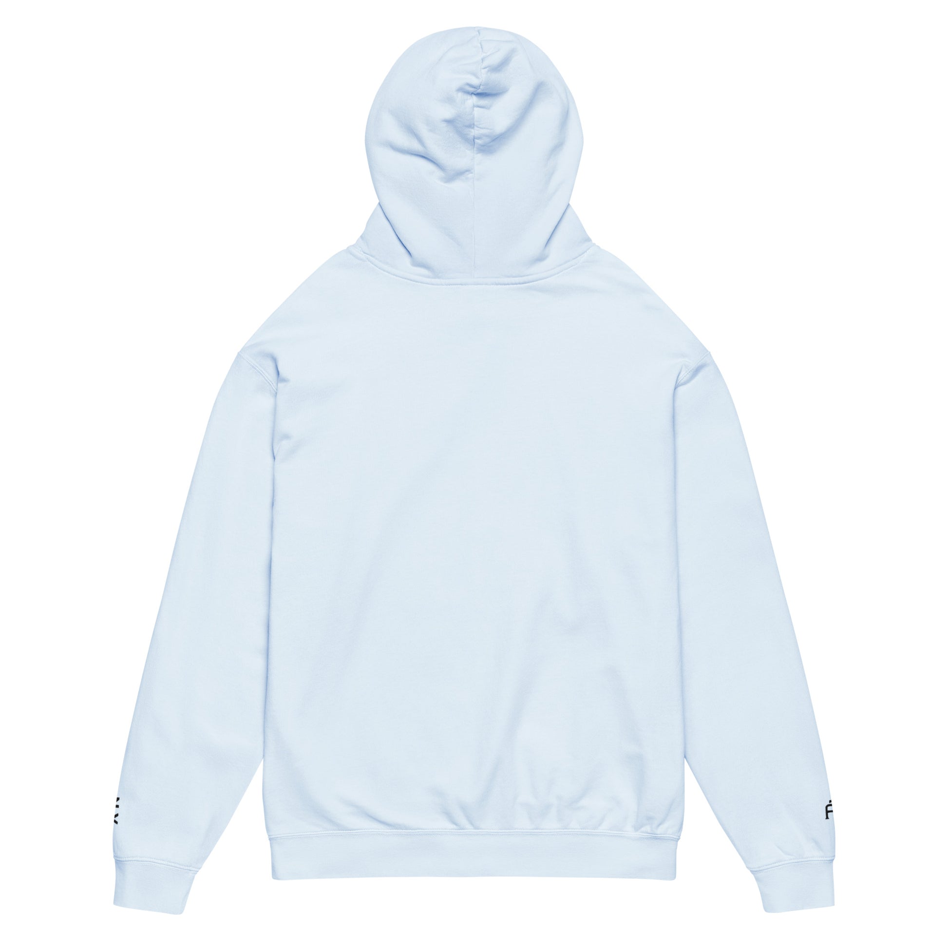 Hydrangea color New York Edition lightweight garment-dyed hoodie with NYC skyline embroidery and custom wrist detail | Our City | An Athlete Trains