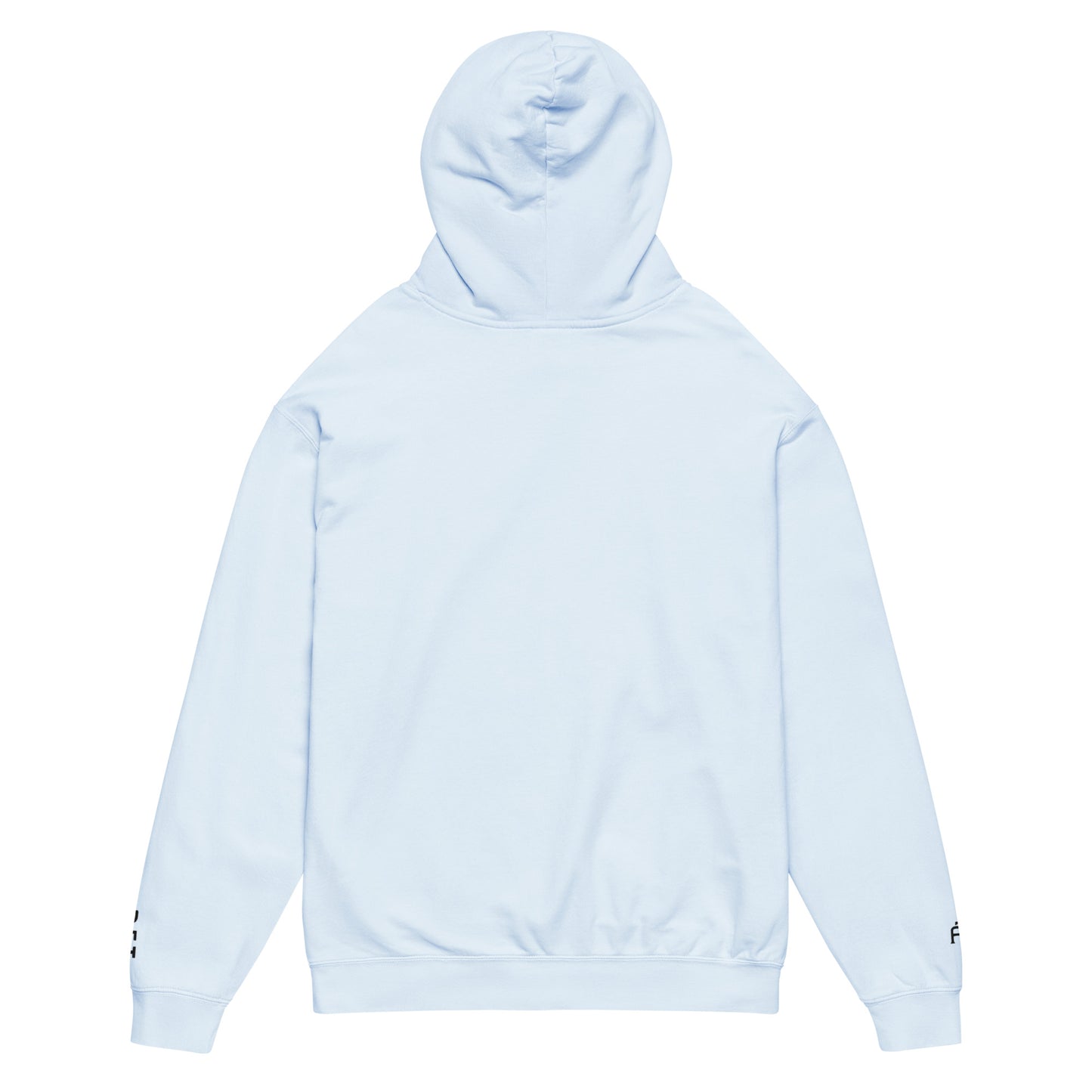 Hydrangea color Detroit Edition garment-dyed lightweight hoodie with embroidered Detroit skyline and DET wrist detail | Out City | An Athlete Trains