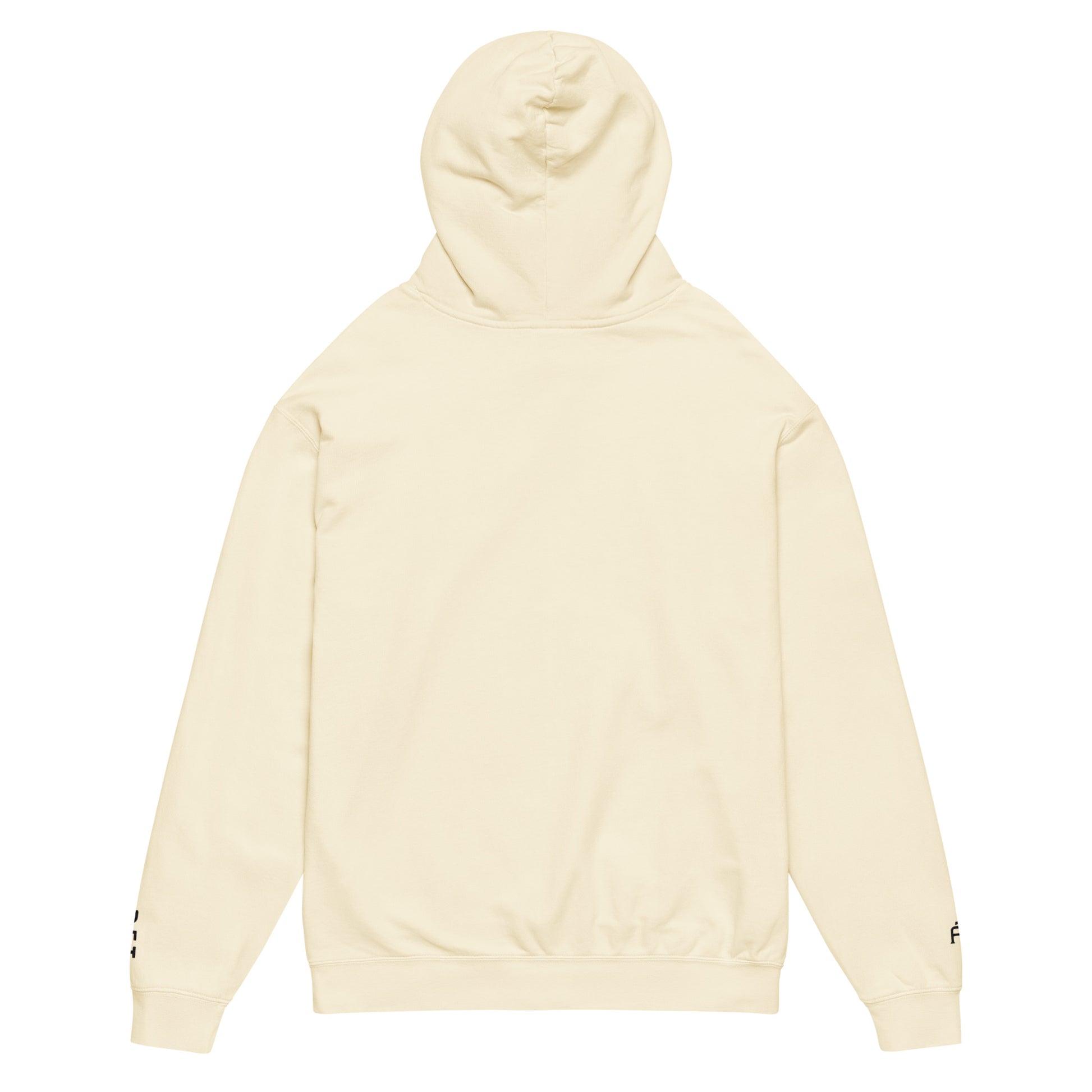 Ivory Detroit Edition garment-dyed lightweight hoodie with embroidered Detroit skyline and DET wrist detail | Out City | An Athlete Trains