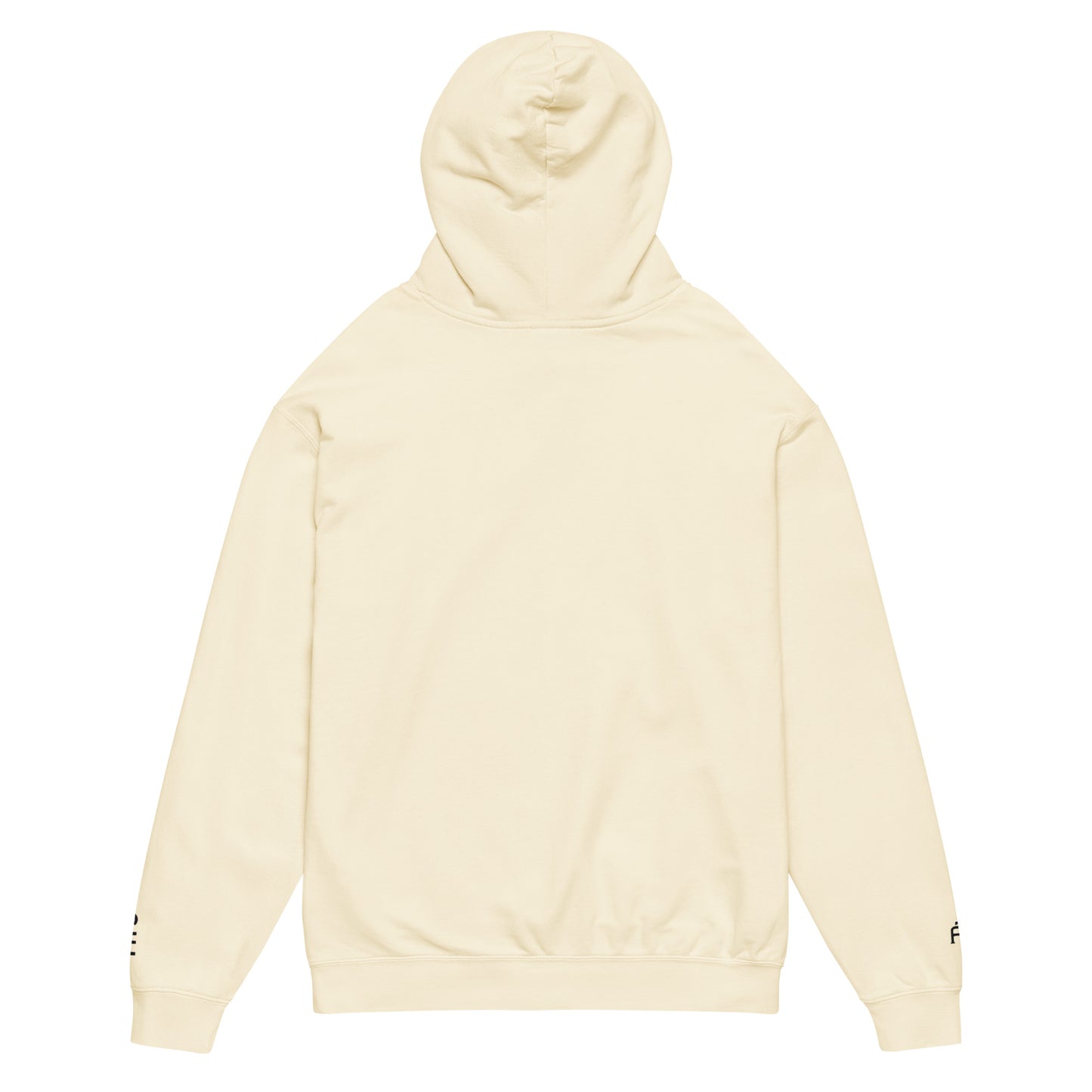 Ivory color Chicago Edition lightweight garment-dyed hoodie featuring embroidered Chicago skyline and CHI wrist branding | Our City | An Athlete Trains