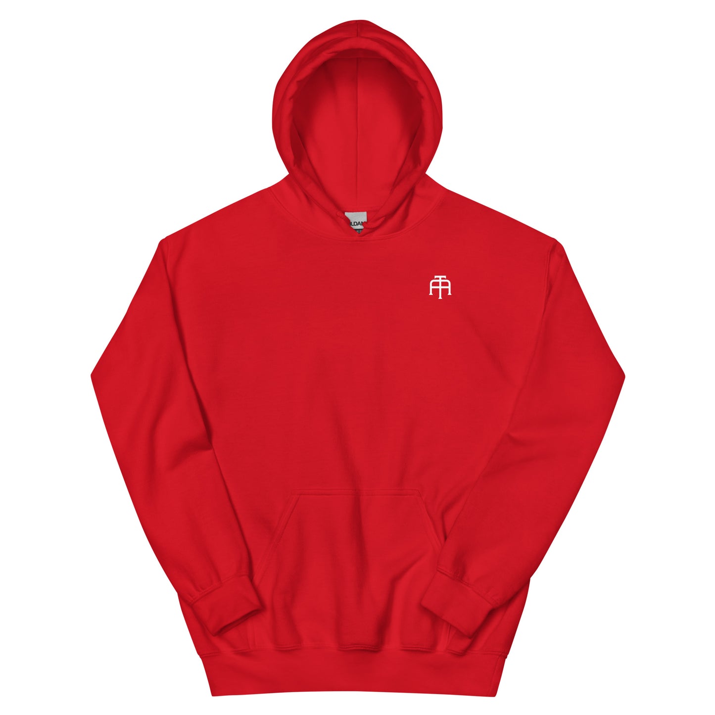 Unisex, 50% pre-shrunk cotton, 50% polyester, cozy go-to hoodie that's soft, smooth, and stylish in red by An Athlete Trains