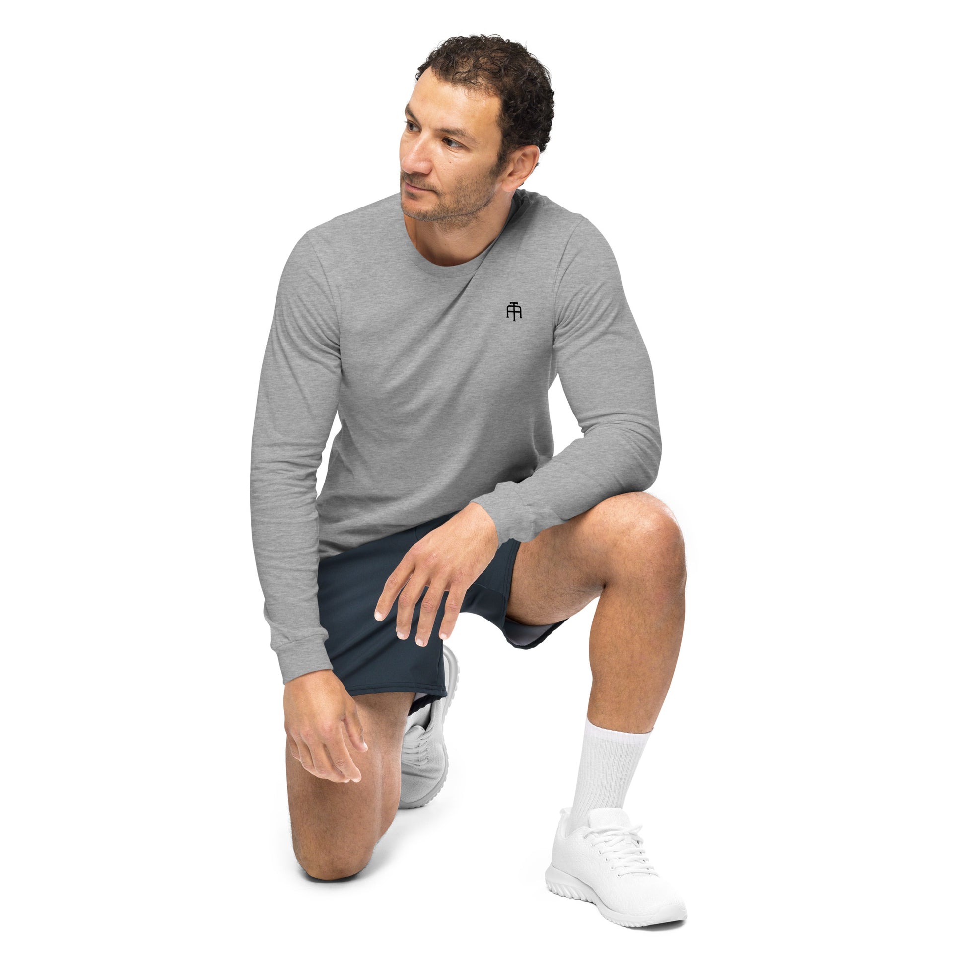 Versatile long sleeve tee that is made of airlume combed ring-spun cotton t-shirt by An Athlete Trains