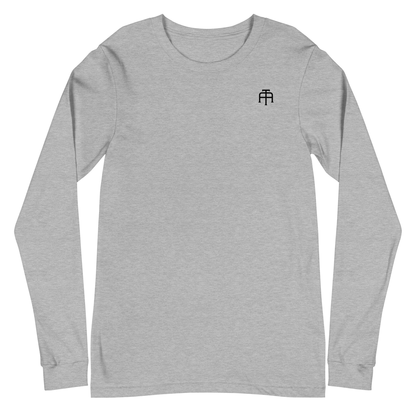 Versatile long sleeve tee that is made of airlume combed ring-spun cotton t-shirt in heather gray by An Athlete Trains