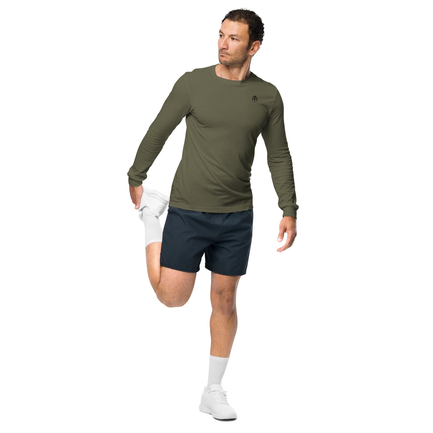 Versatile long sleeve tee that is made of airlume combed ring-spun cotton t-shirt by An Athlete Trains