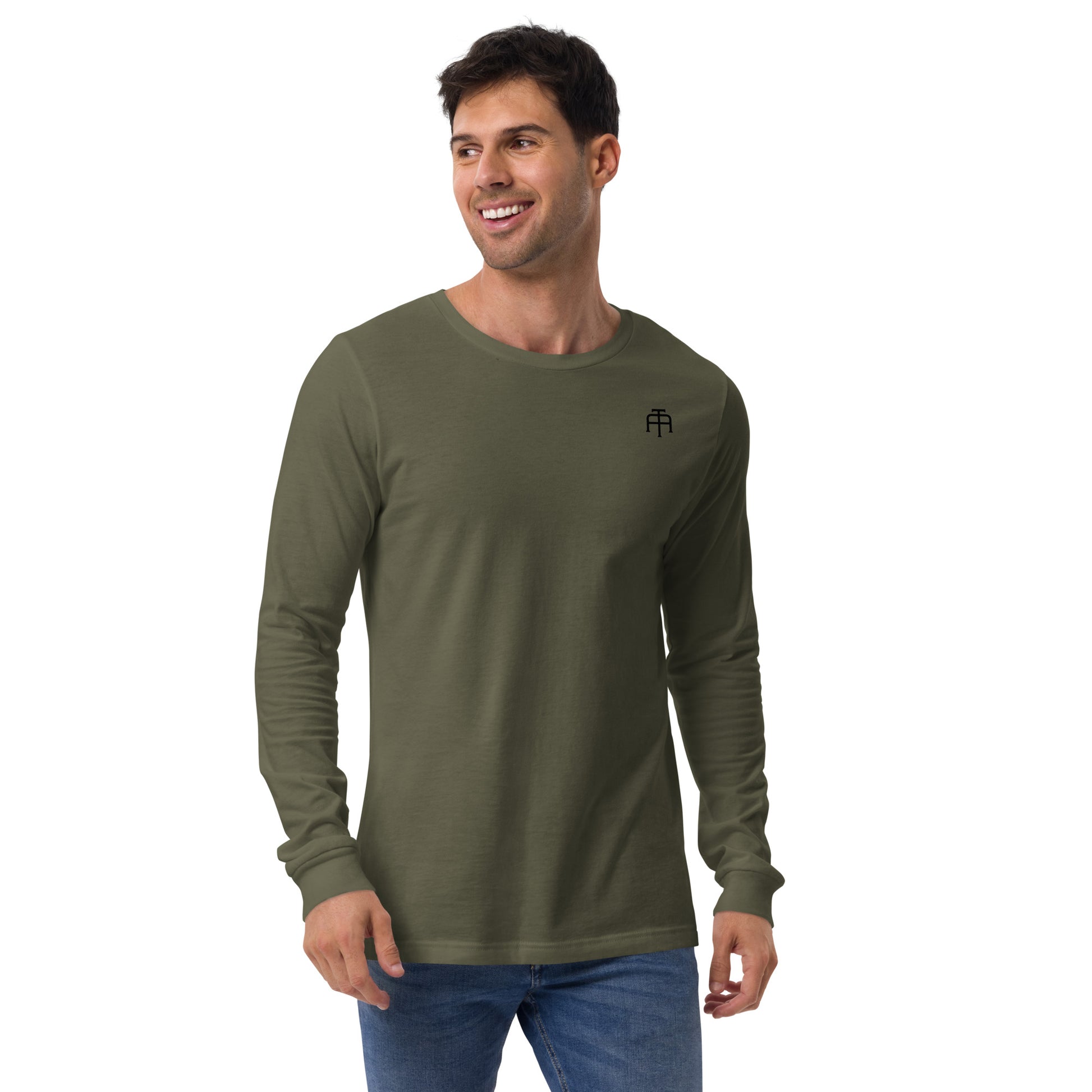 Versatile long sleeve tee that is made of airlume combed ring-spun cotton t-shirt by An Athlete Trains