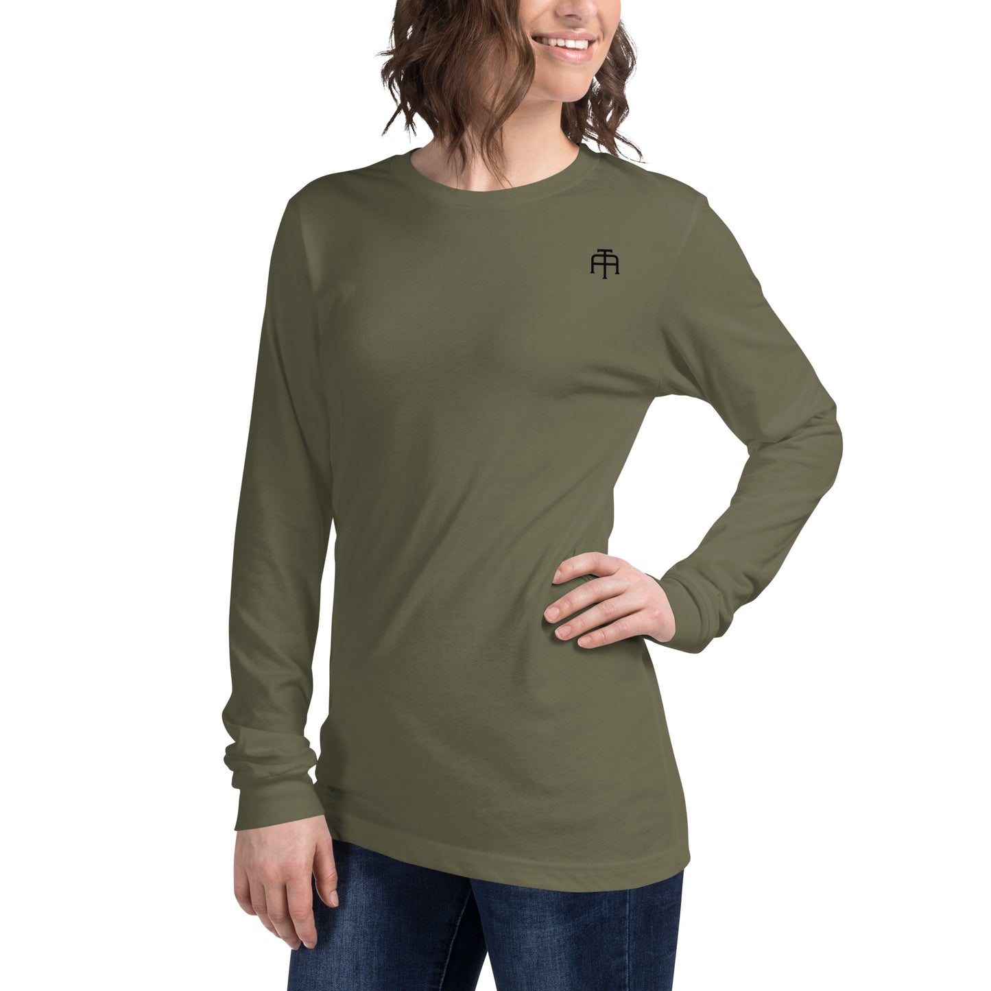 Versatile long sleeve tee that is made of airlume combed ring-spun cotton t-shirt by An Athlete Trains