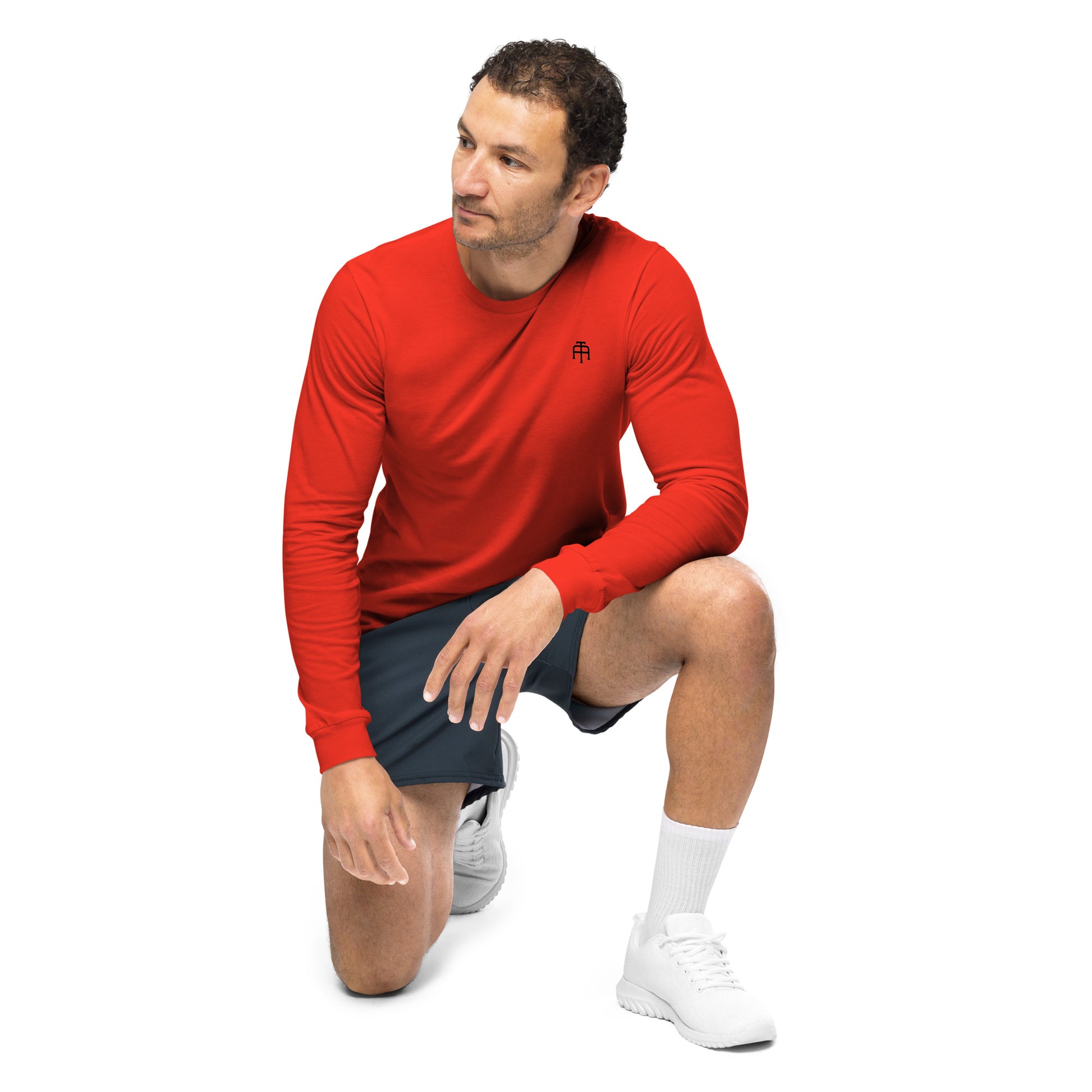 Versatile long sleeve tee that is made of airlume combed ring-spun cotton t-shirt by An Athlete Trains