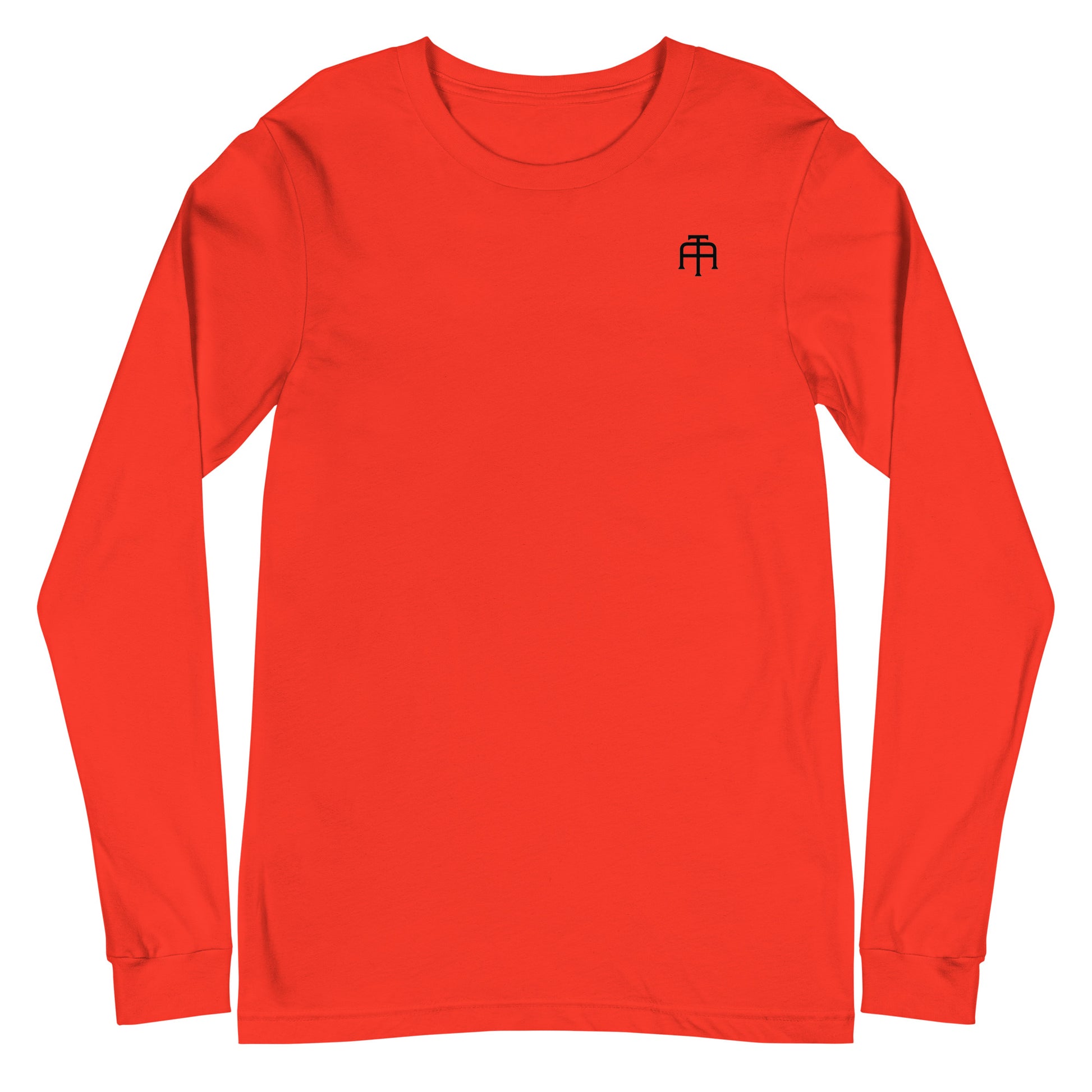 Versatile long sleeve tee that is made of airlume combed ring-spun cotton t-shirt in poppy by An Athlete Trains