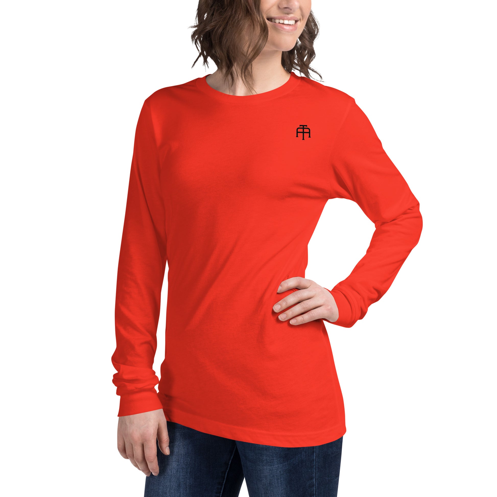 Versatile long sleeve tee that is made of airlume combed ring-spun cotton t-shirt by An Athlete Trains