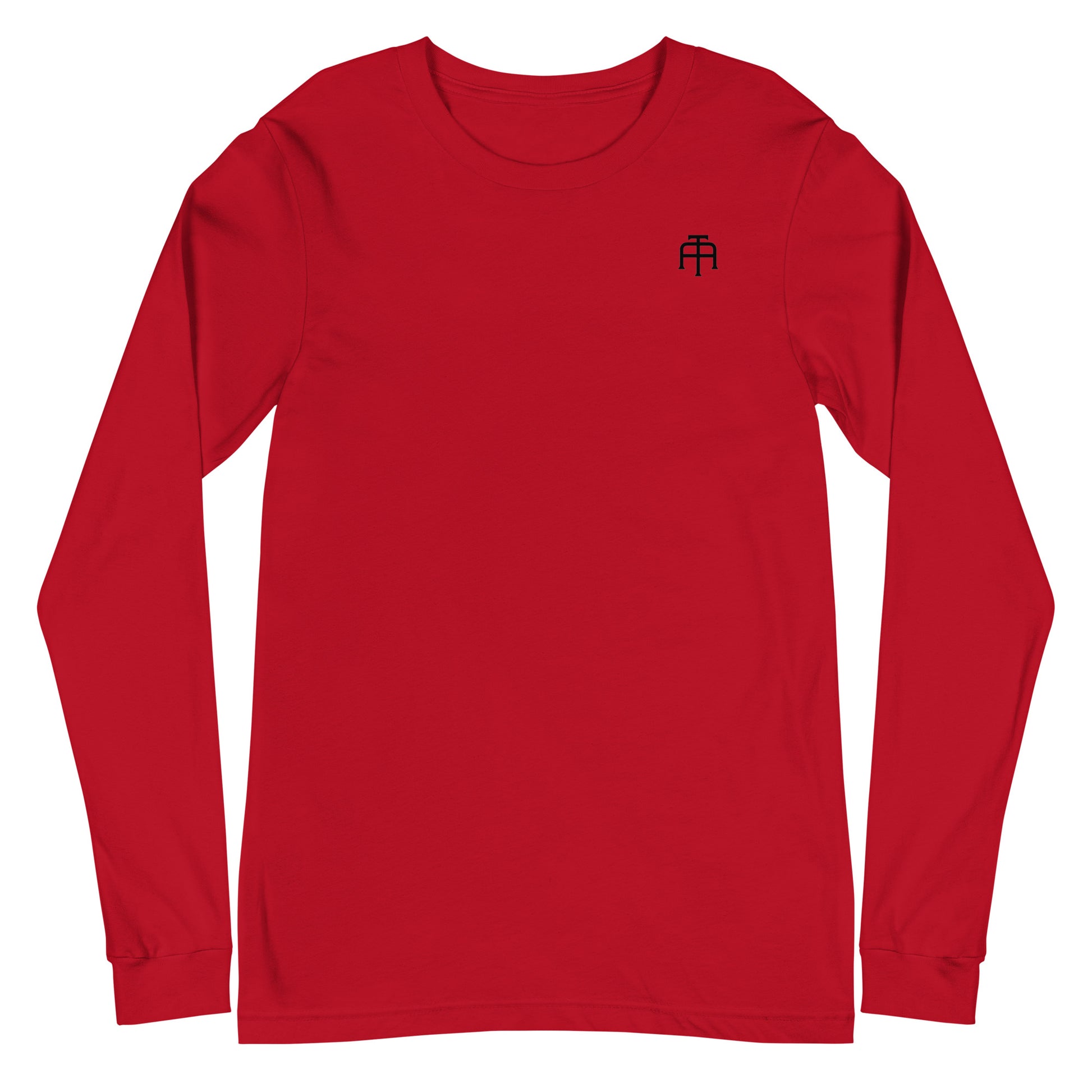 Versatile long sleeve tee that is made of airlume combed ring-spun cotton t-shirt in red by An Athlete Trains