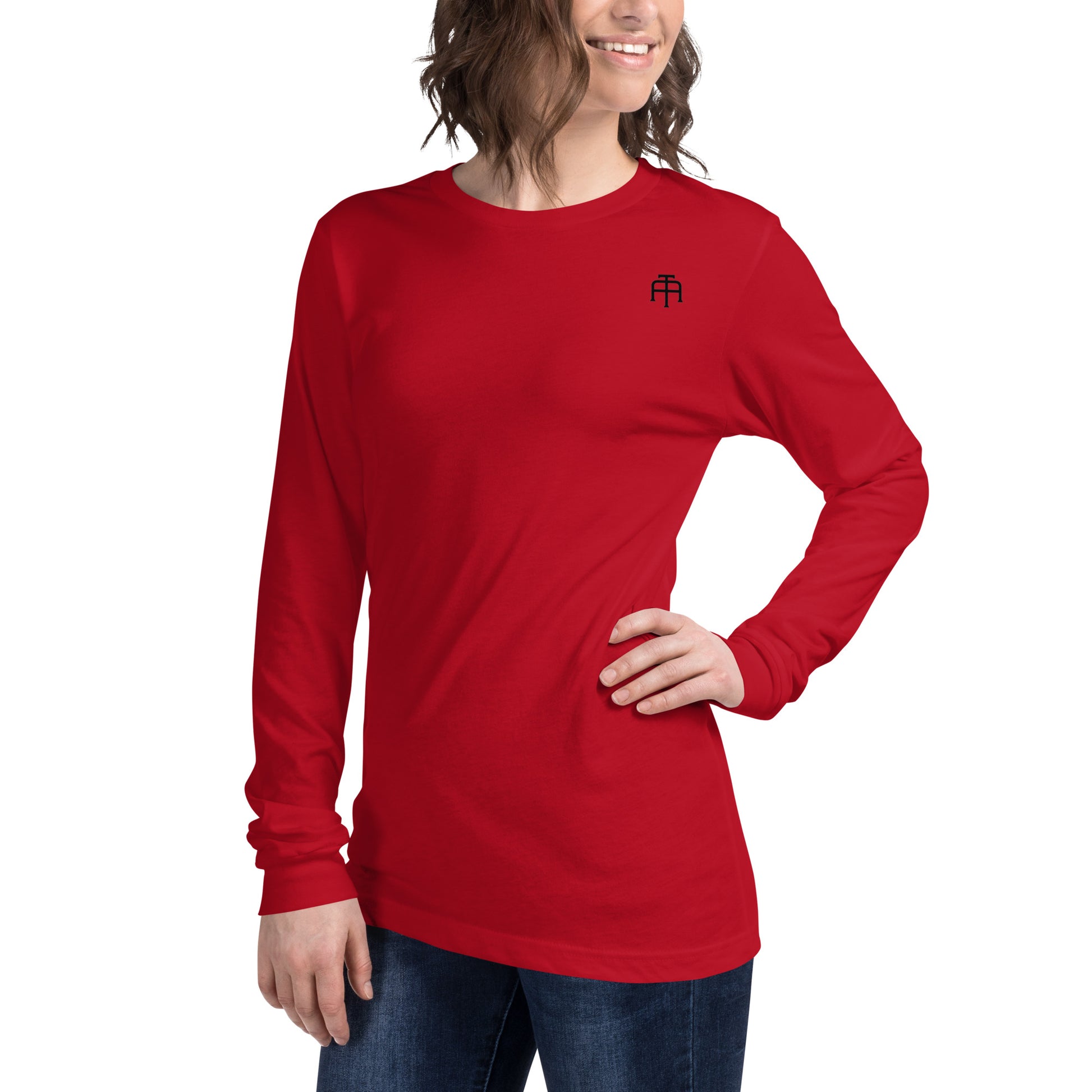 Versatile long sleeve tee that is made of airlume combed ring-spun cotton t-shirt by An Athlete Trains