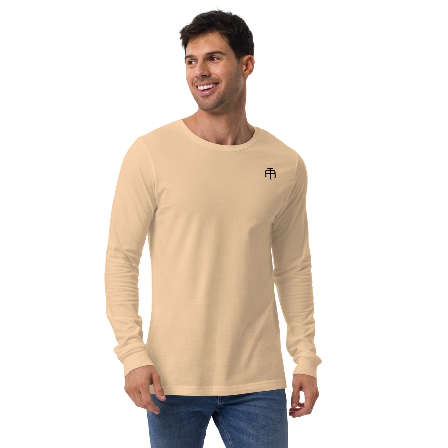 Versatile long sleeve tee that is made of airlume combed ring-spun cotton t-shirt by An Athlete Trains