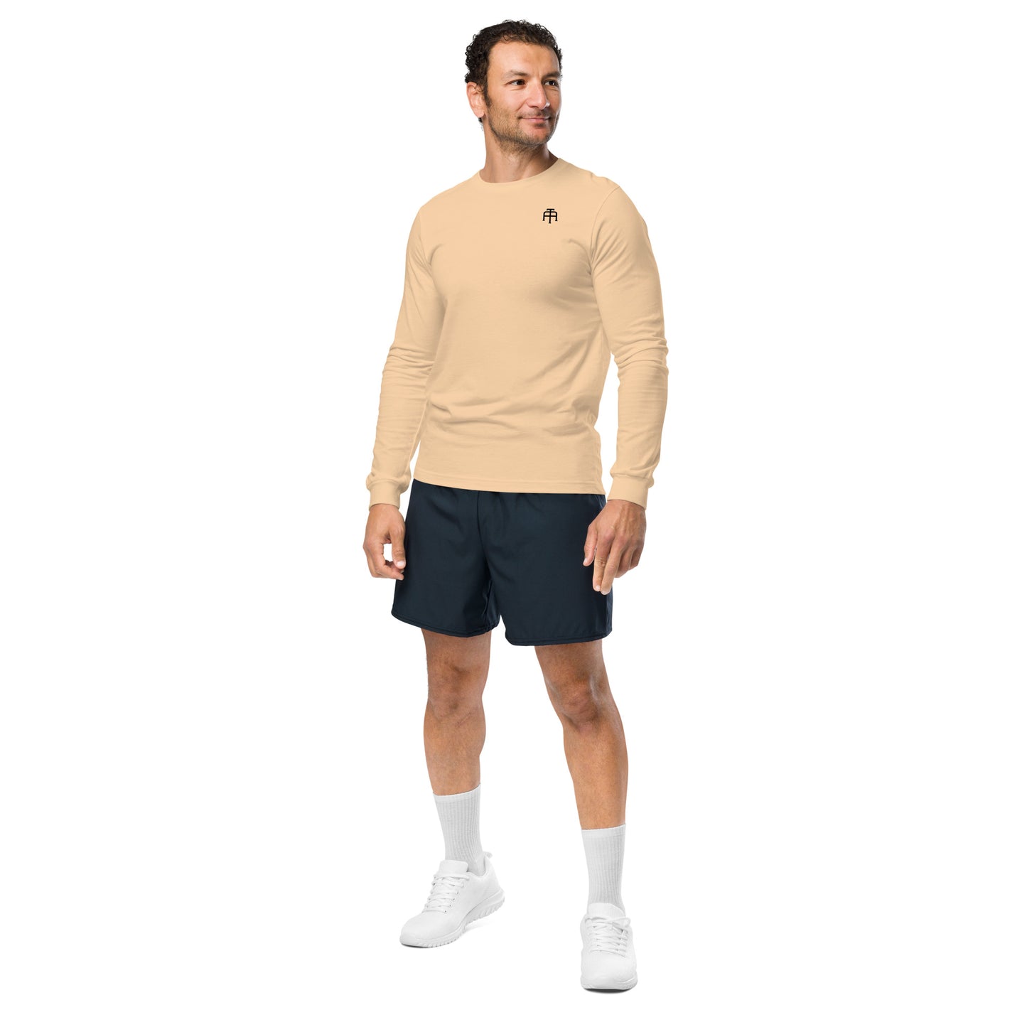 Versatile long sleeve tee that is made of airlume combed ring-spun cotton t-shirt by An Athlete Trains