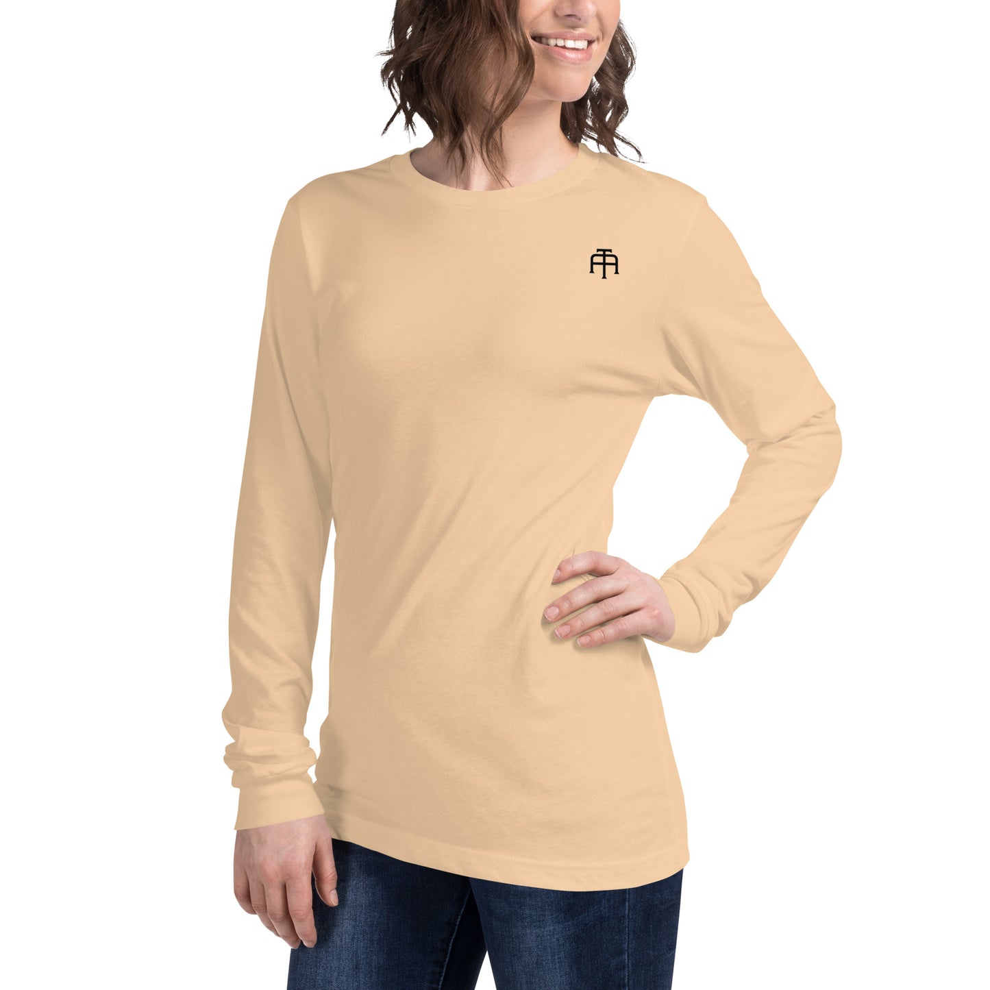 Versatile long sleeve tee that is made of airlume combed ring-spun cotton t-shirt by An Athlete Trains